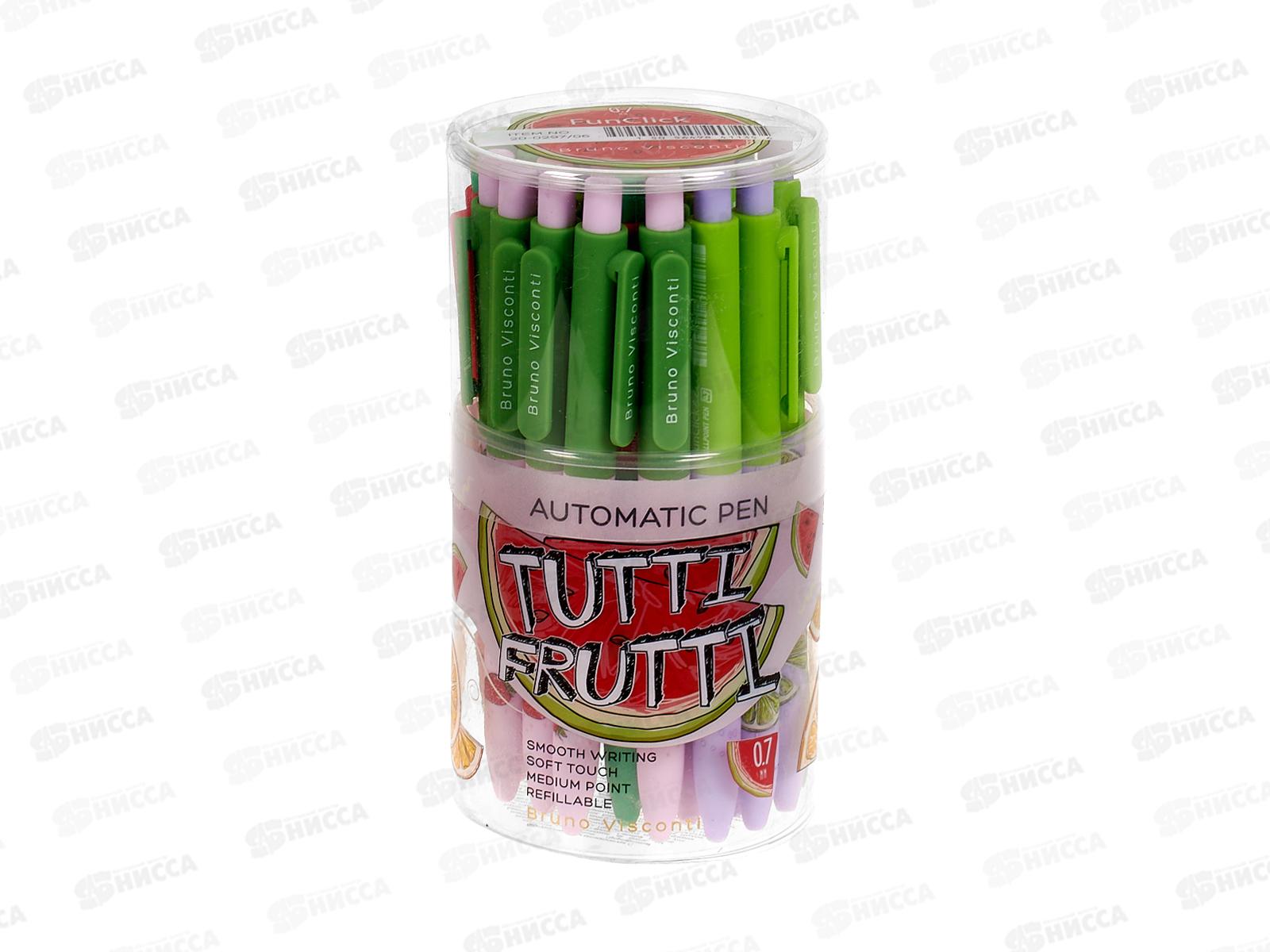 Ручка шар. FunClick Fruit Rain 0.7мм синяя, 3 вида  20-0297/06 *27