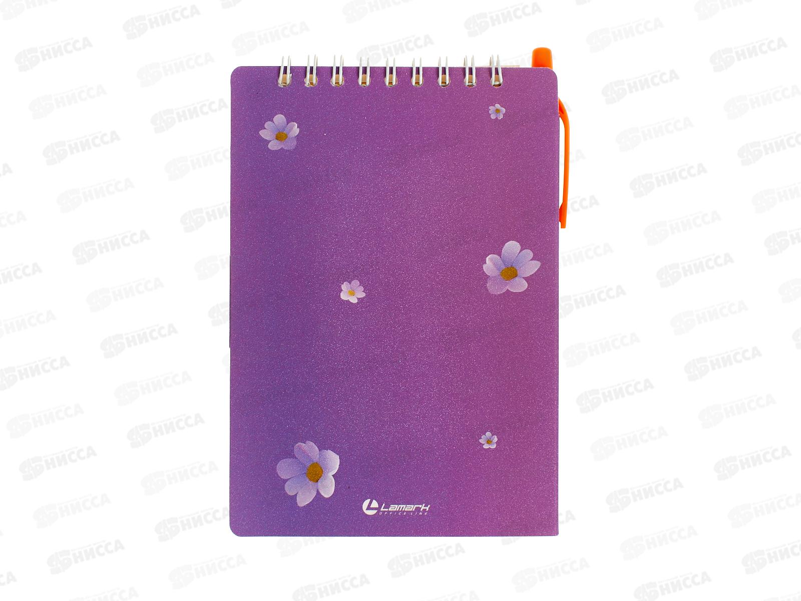Блокнот с ручкой Lamark Пинни 105*150мм,греб, 0141 *40