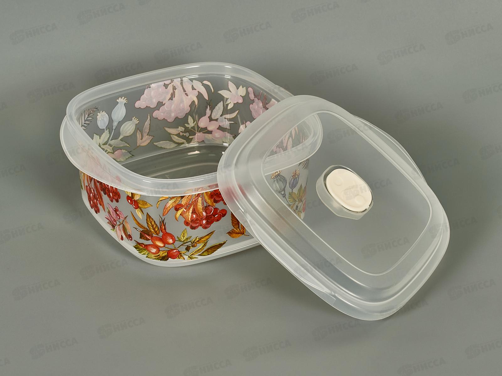 Емкость д/СВЧ 1,6л с клапаном с декором Бесцв 222142101/00 *16