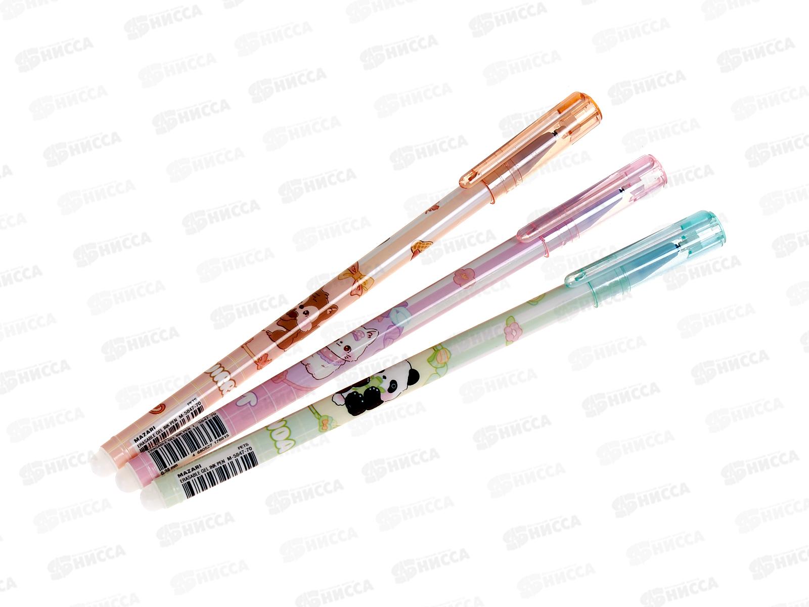 Ручка пиши-стир. MAZARI Animal син. 0.38мм М-5847-70  *12