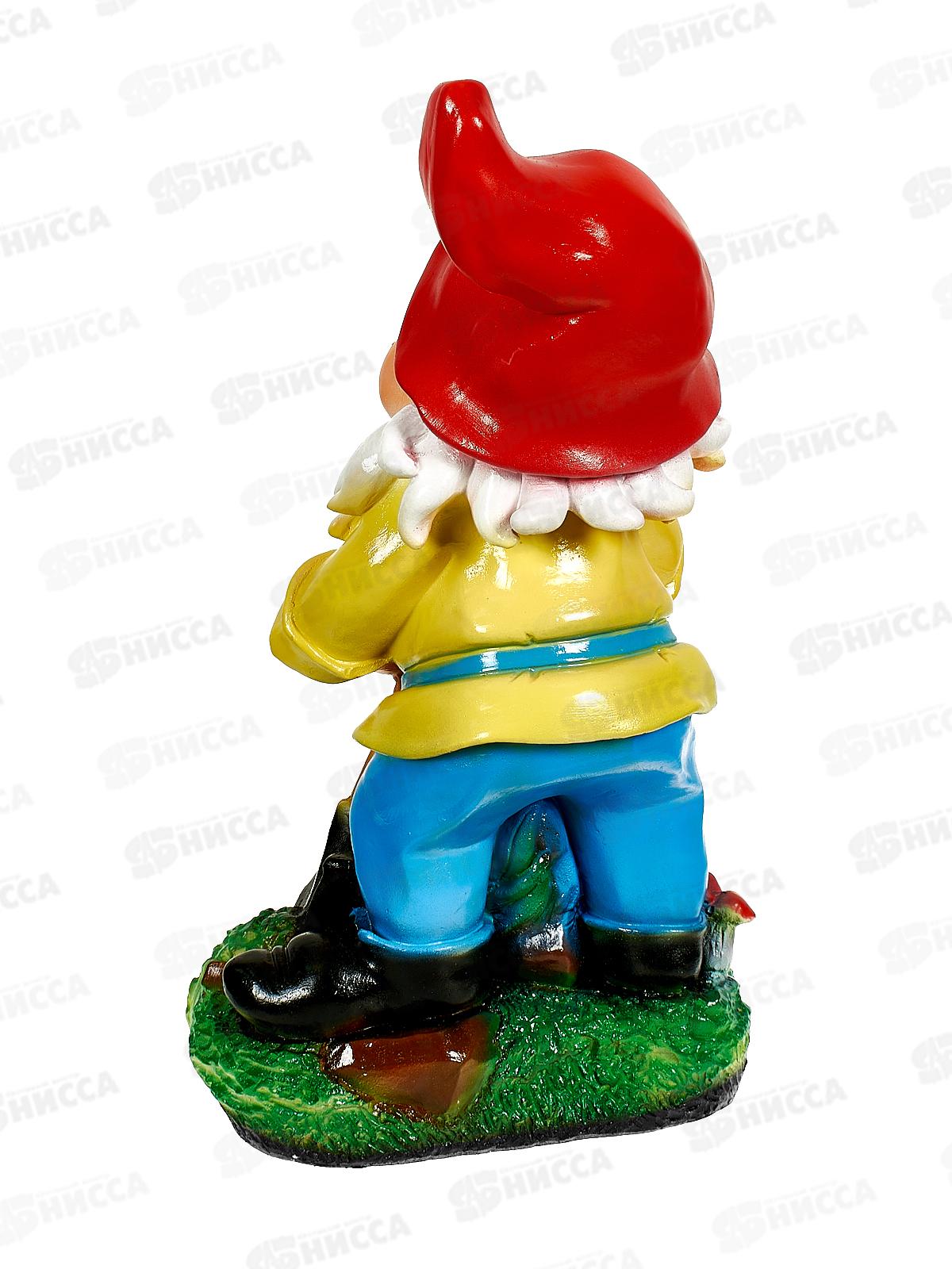 Фигура садовая из гипса &quotГном с лопатой на подставке&quot (430*250мм) арт.148