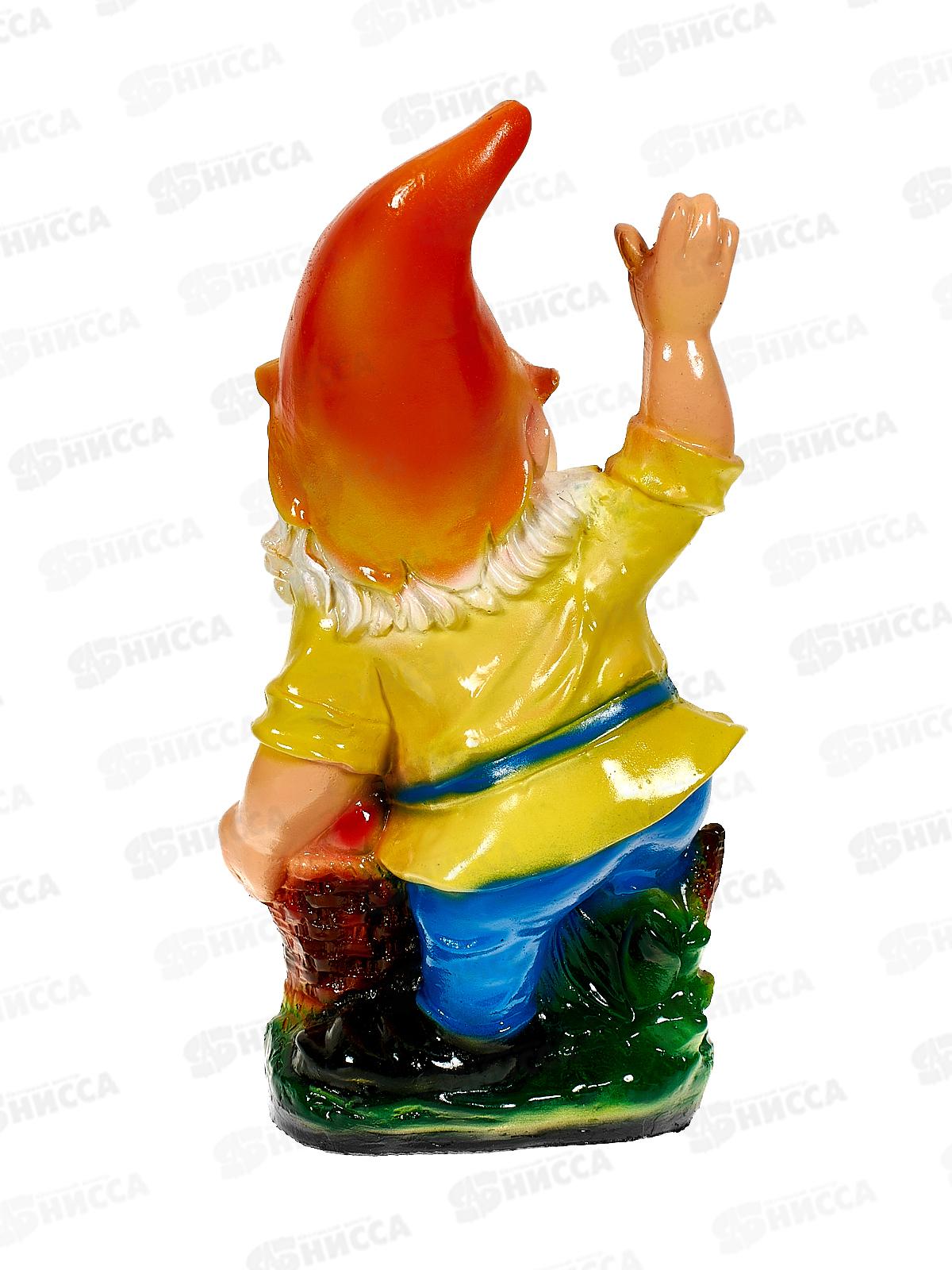 Фигура садовая из гипса &quotГном с яблоками маленький&quot (310*150мм) арт.137