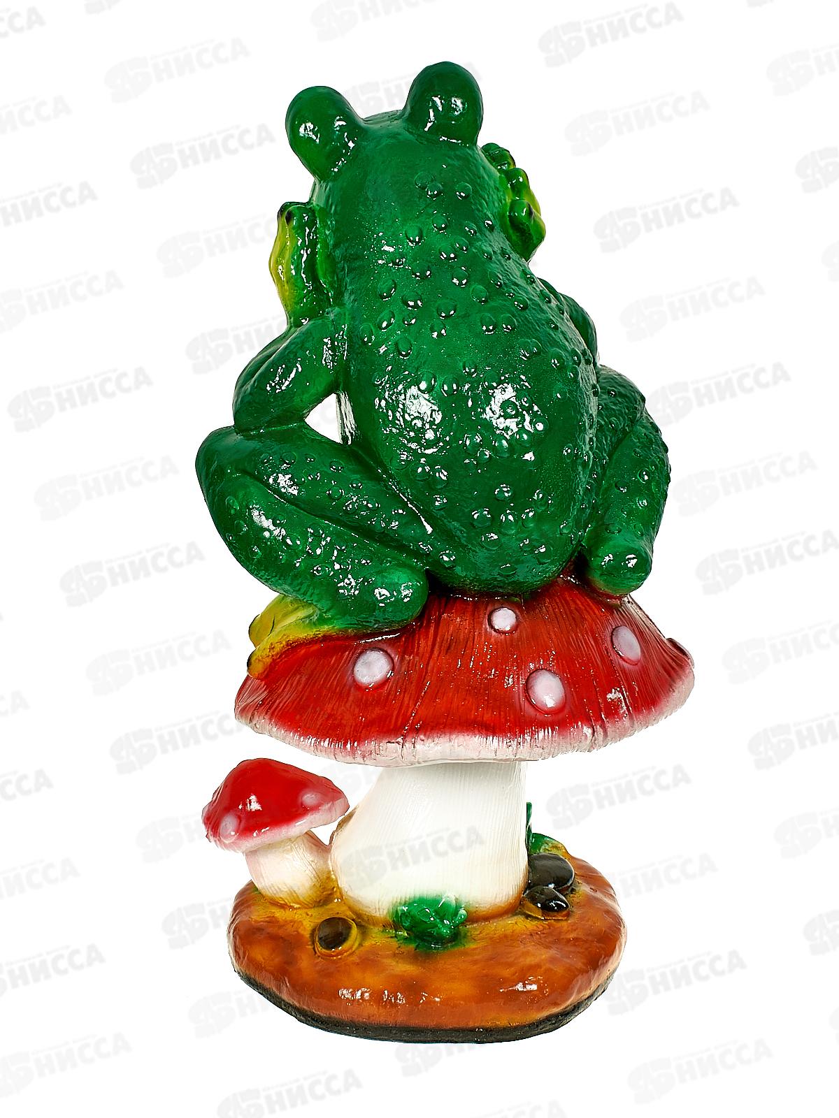 Фигура садовая из гипса &quotЛягушка на мухоморе&quot (450*250мм) арт.182