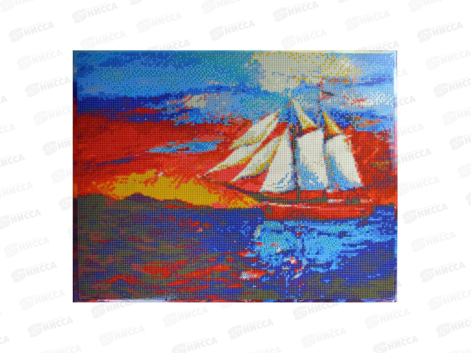 Алмазн.мозаика ФЕН Парусник в море, 40*50, 59824 *16