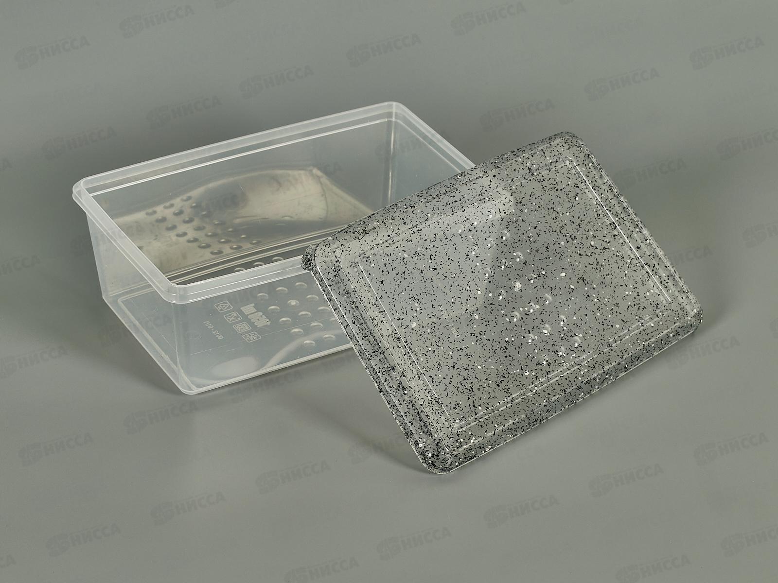 Контейнер д/прод. 1,05л прямоуг Гранит св-серый 222112521/02 *24