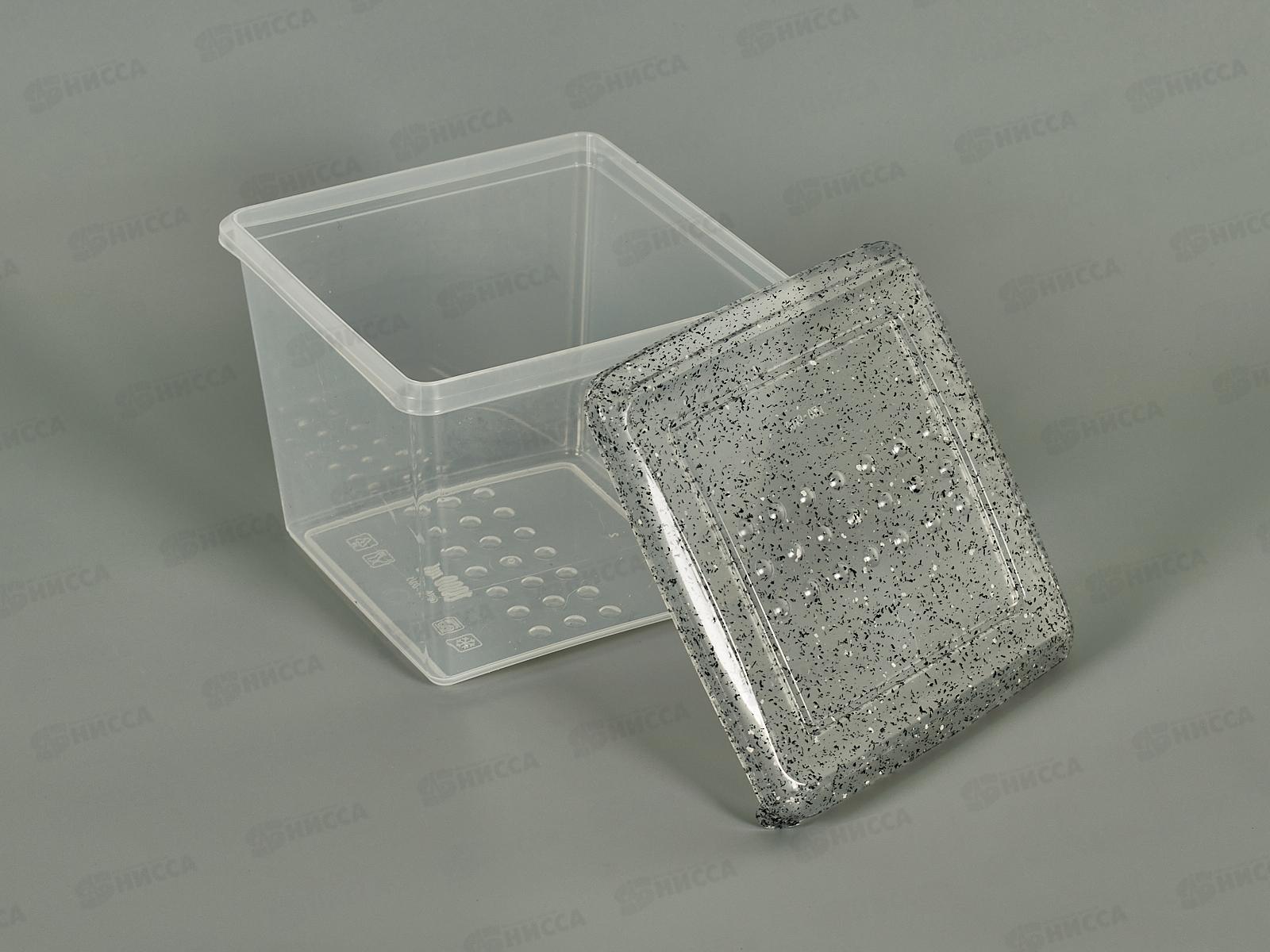 Контейнер д/прод. 1л квадр Гранит св-серый 223105121/02 *20