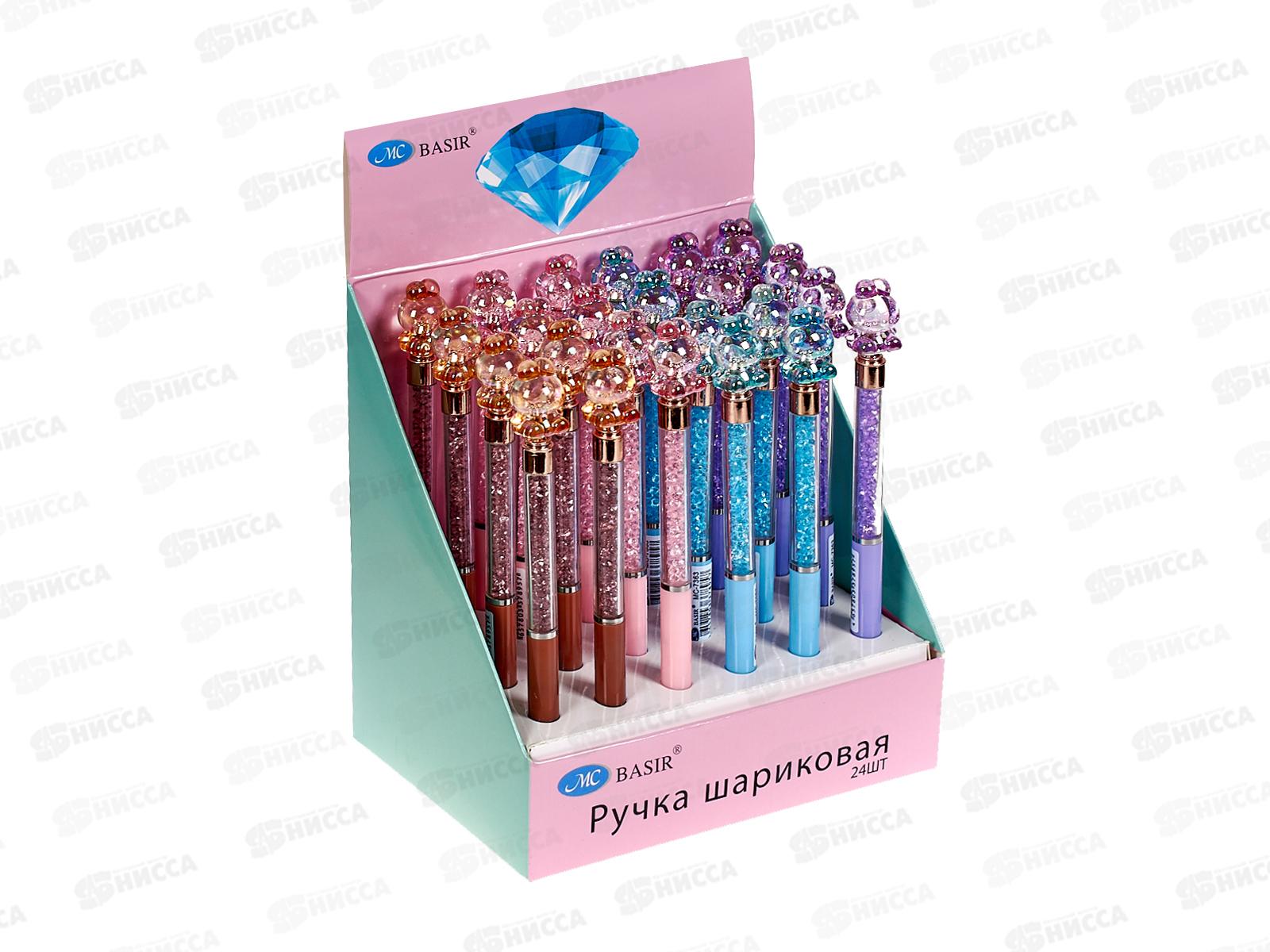 Ручка мех. BASIR ,син. наконечник &quotЗайчик&quot МС-7363 *24