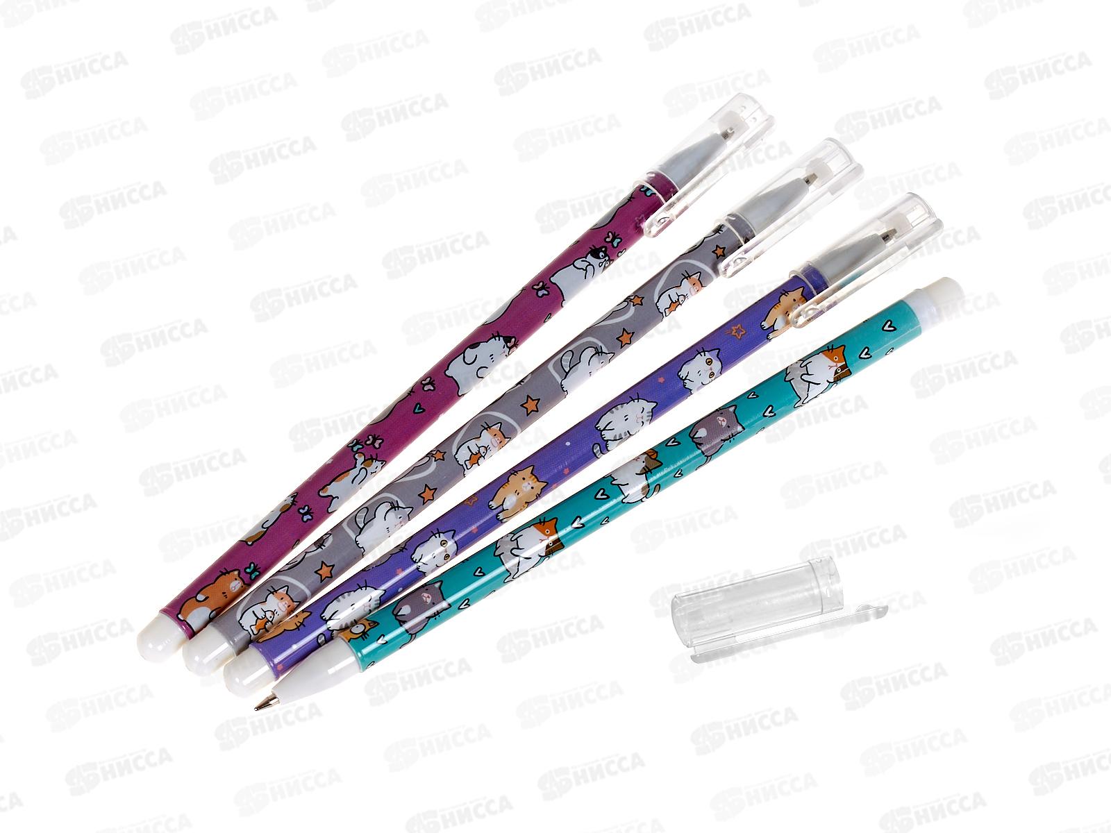 Ручка шар. BASIR Кошки синий 0,7мм асс. МС-6850/2304 *12