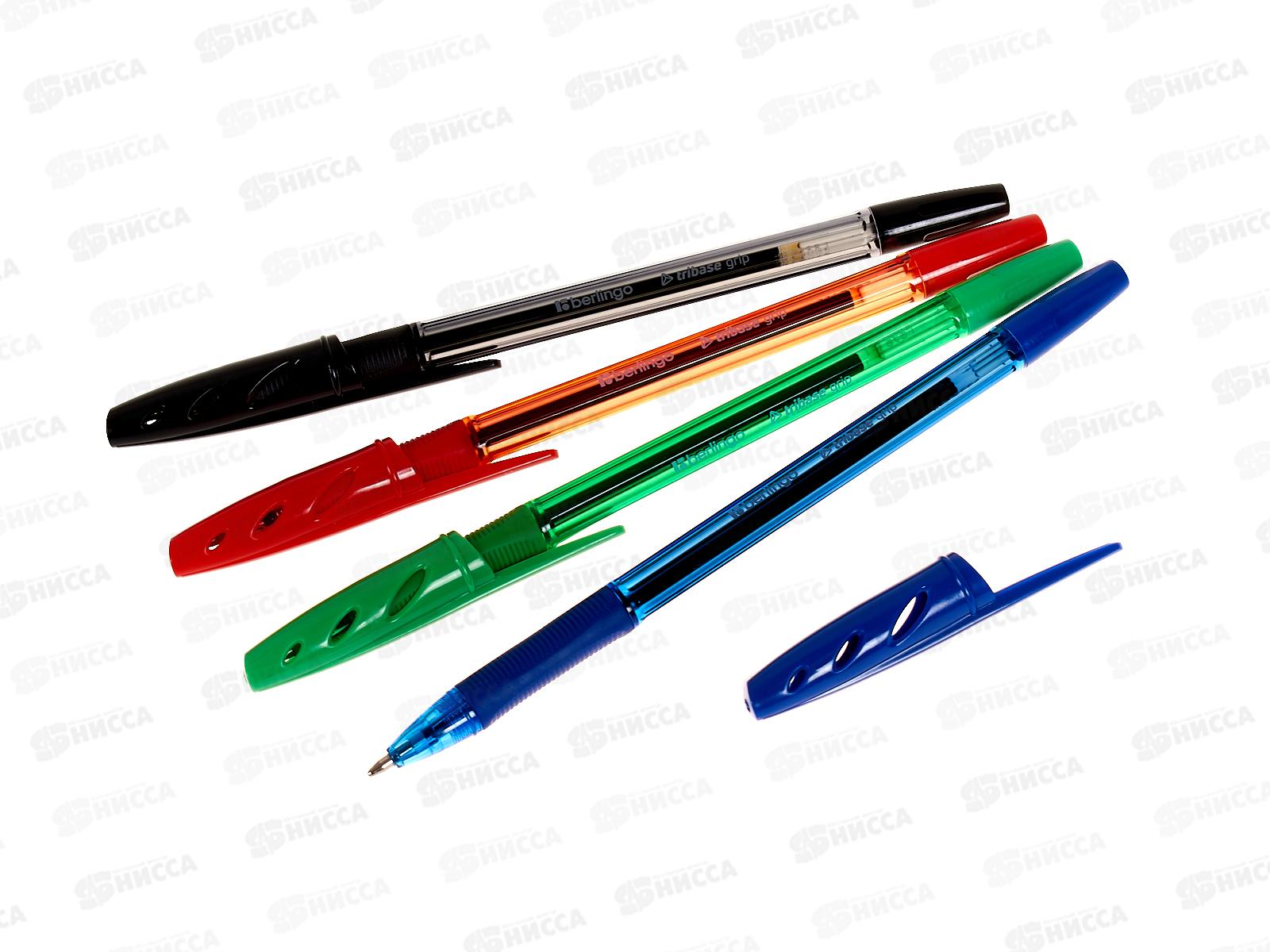Ручки шар. BERLINGO  4цв., 1,0мм, Tribase grip 10204 *36