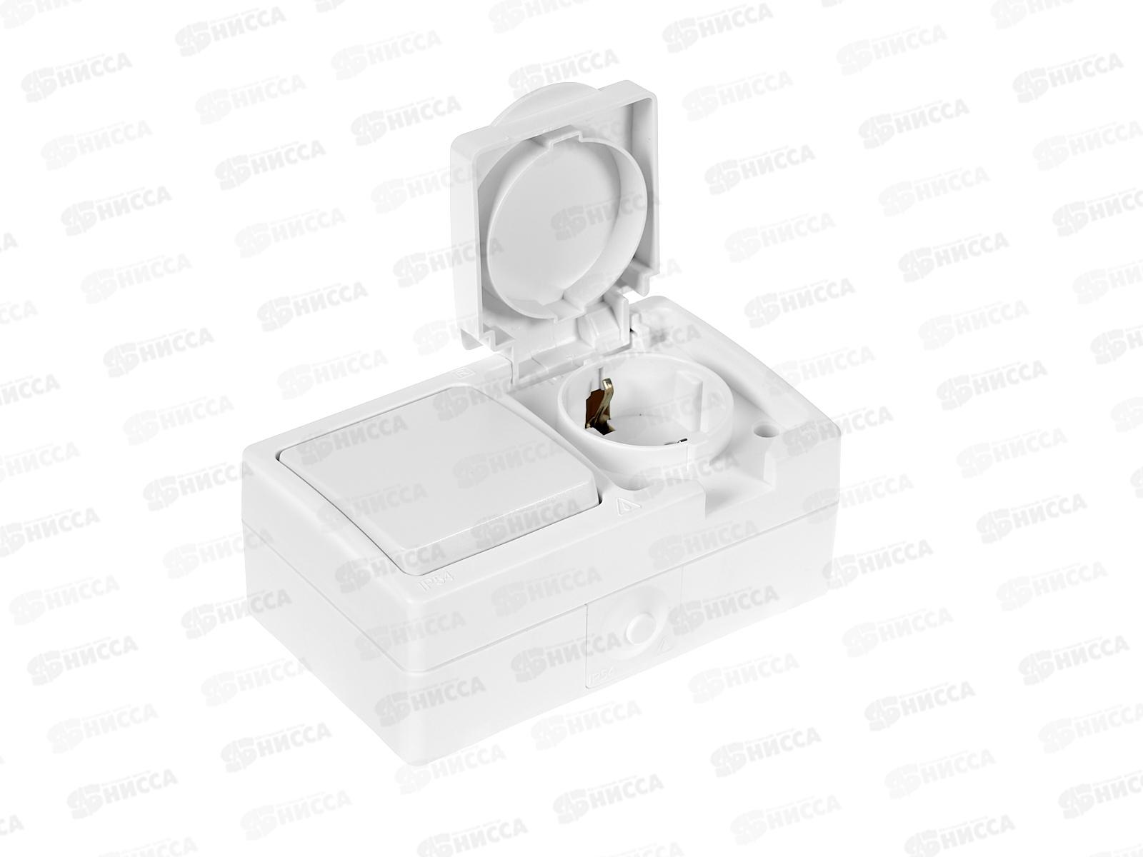 Блок Аллегро выкл. 1-кл+роз 1-мес.,с крыш,IP-54,с/з,з/ш,16А,5562968*10