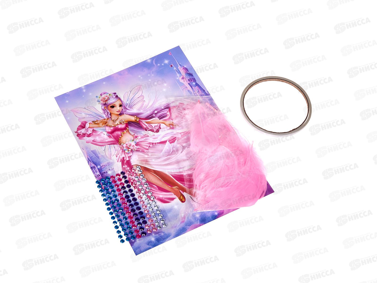 Аппликация из перьев и страз Прекрасный бал (17х23см), FEATHGEM-PD1