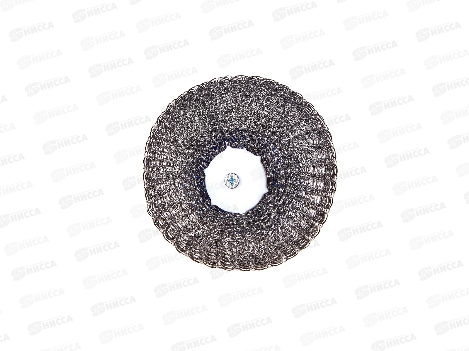 Губка д/посуды металл с ручкой 597-022 *12/240