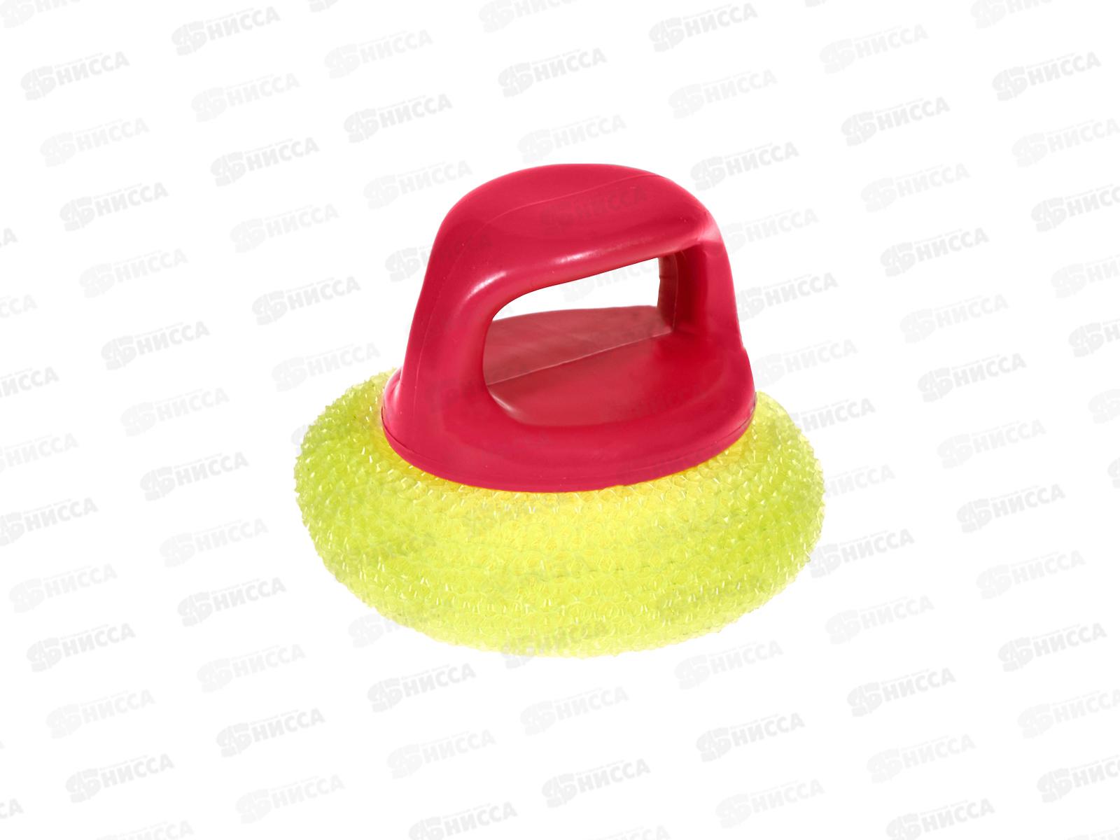 Губка д/посуды с ручкой 2 насадки 597-117 *12/48