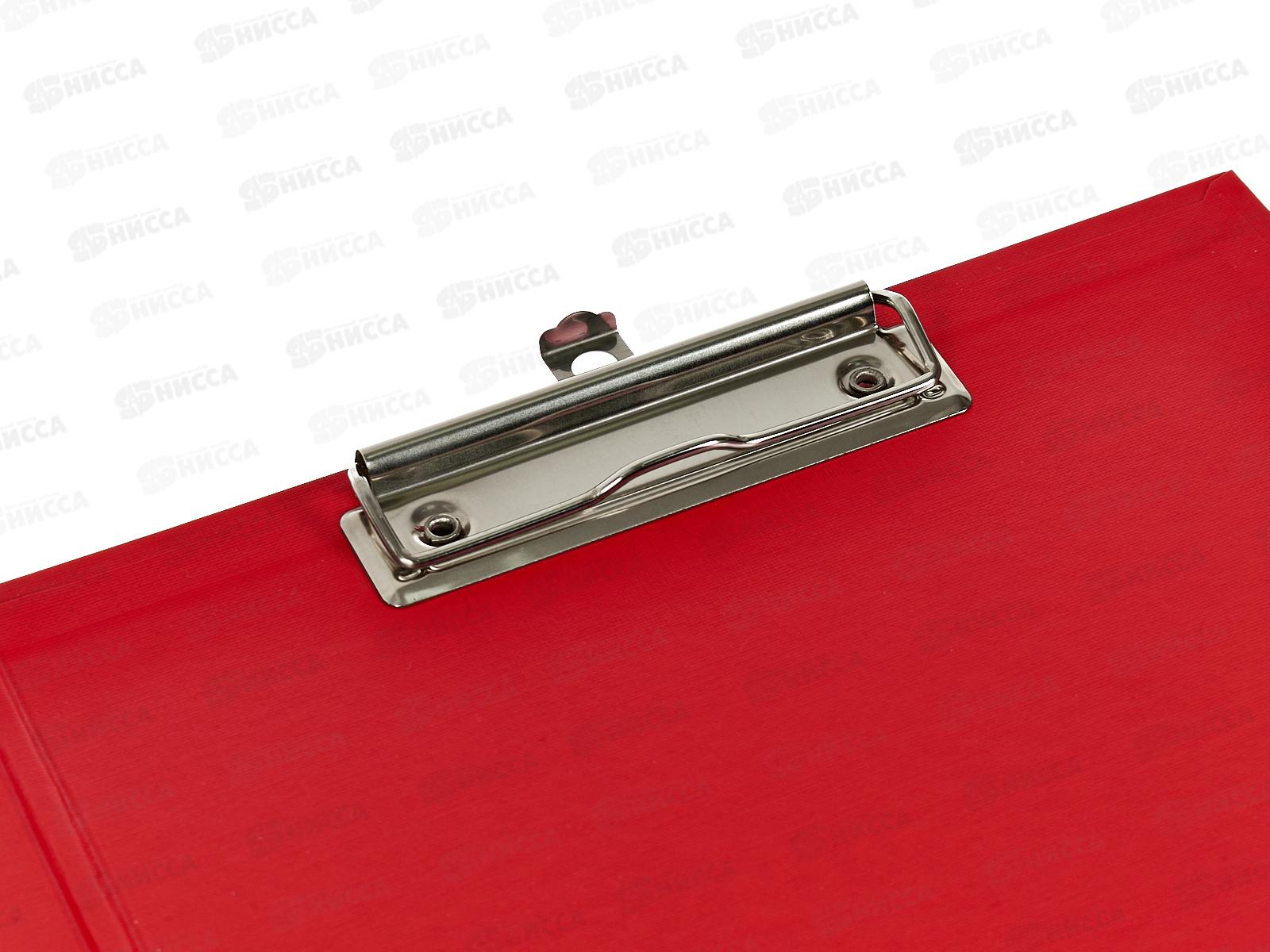 Планшет А4 Expert Complete, PVC с крышкой, мет. прижим, красный 18824