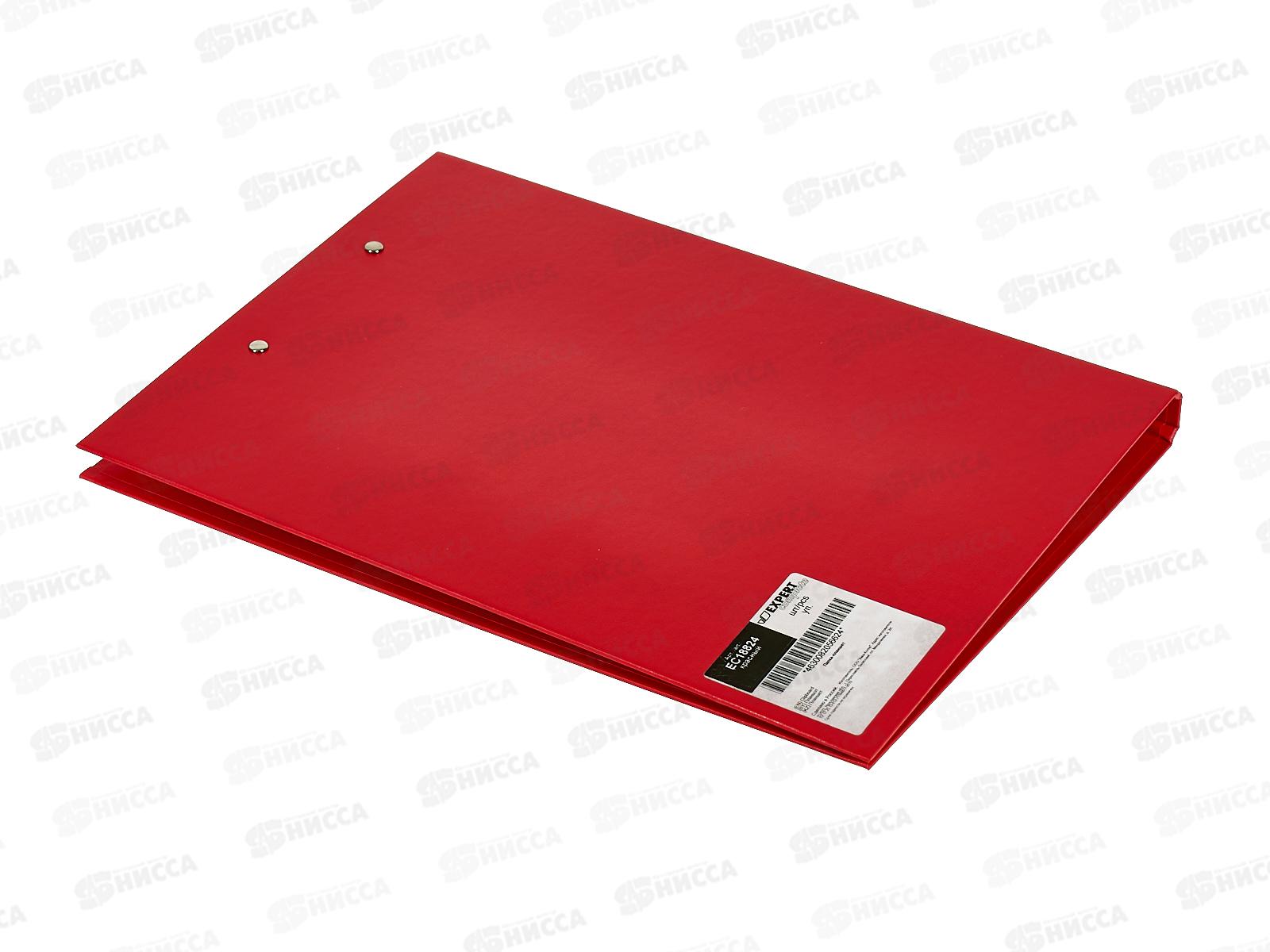 Планшет А4 Expert Complete, PVC с крышкой, мет. прижим, красный 18824