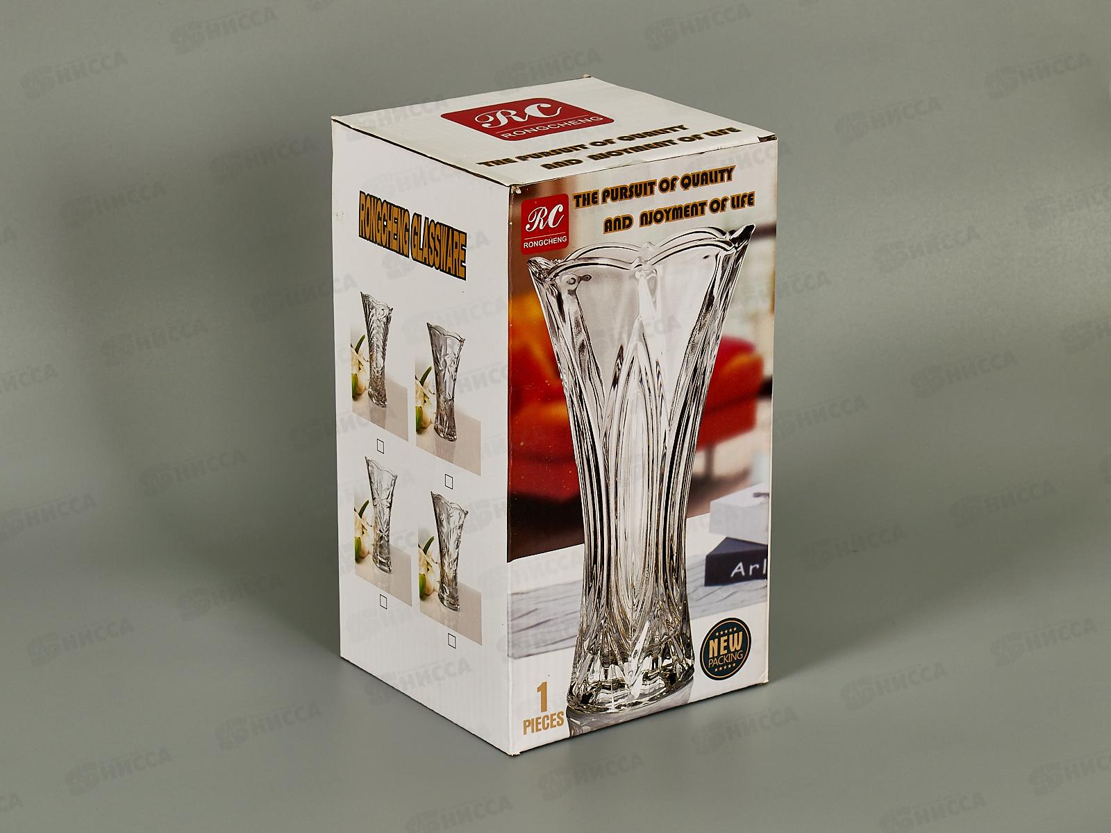 Ваза стеклянная 23*12,5см стекло в упаковке 425-26 *1/12