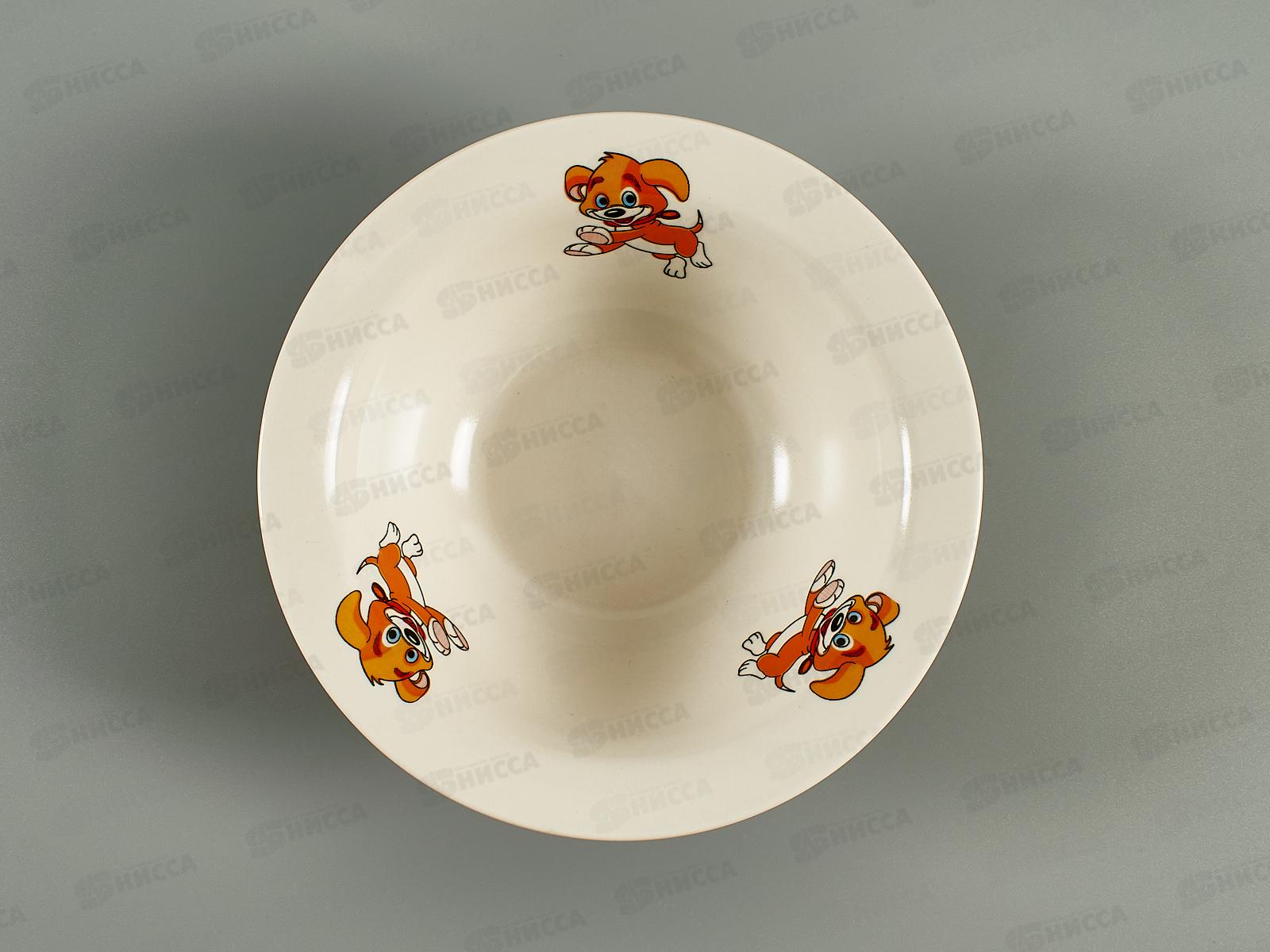 Миска глубокая круглая 17,5см 400мл Щенок см7-3527 *12/72