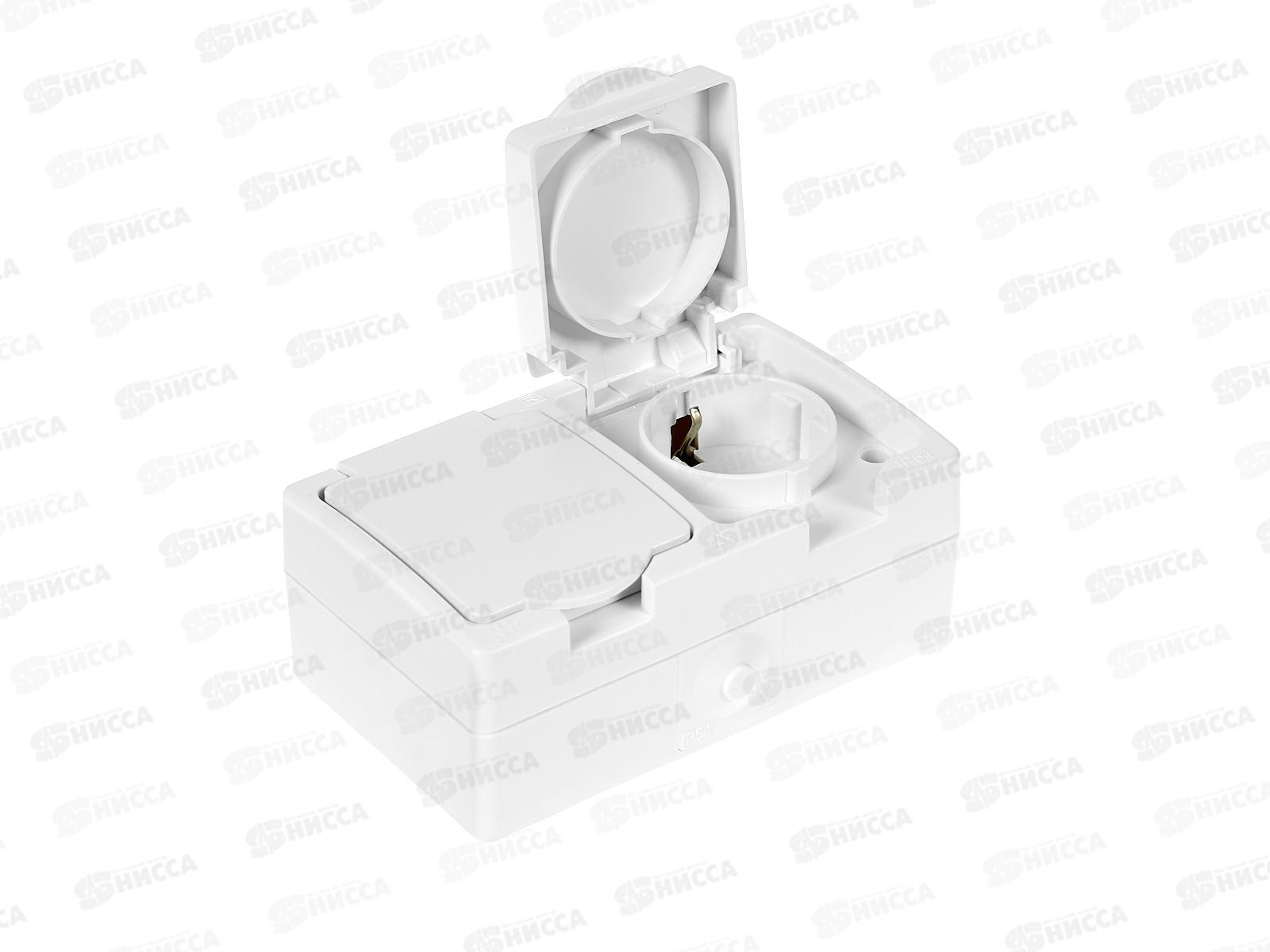 Розетка Аллегро 2-местная, с крышк. гориз,с/з,з/ш16А, 220В бел.5562951*10