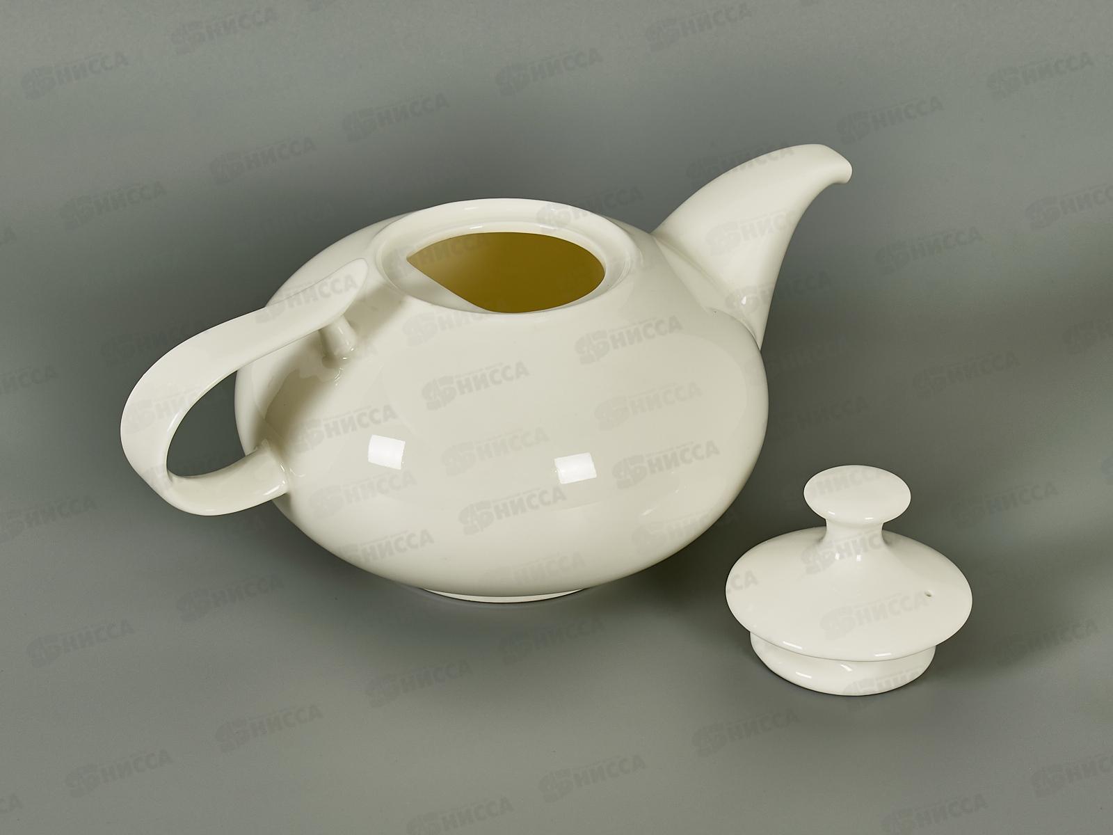 Чайник заварочный 1300мл фарфор Белье тс0718-10 *1/18