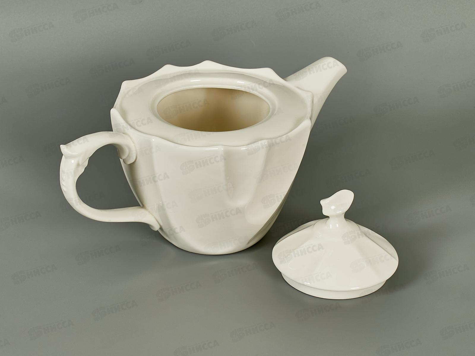 Чайник заварочный 1200мл фарфор Белье тс0718-22 *1/24