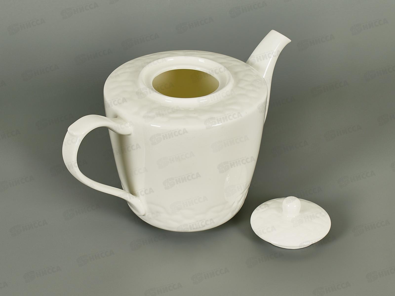 Чайник заварочный 1000мл фарфор Белье тс0718-82 *1/24