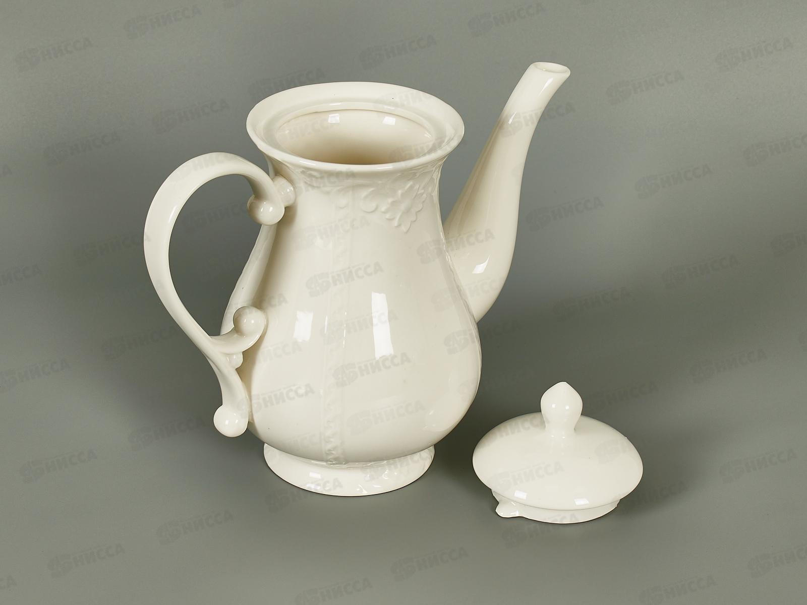 Чайник заварочный 1100мл фарфор Белье тс0718-131 *1/24