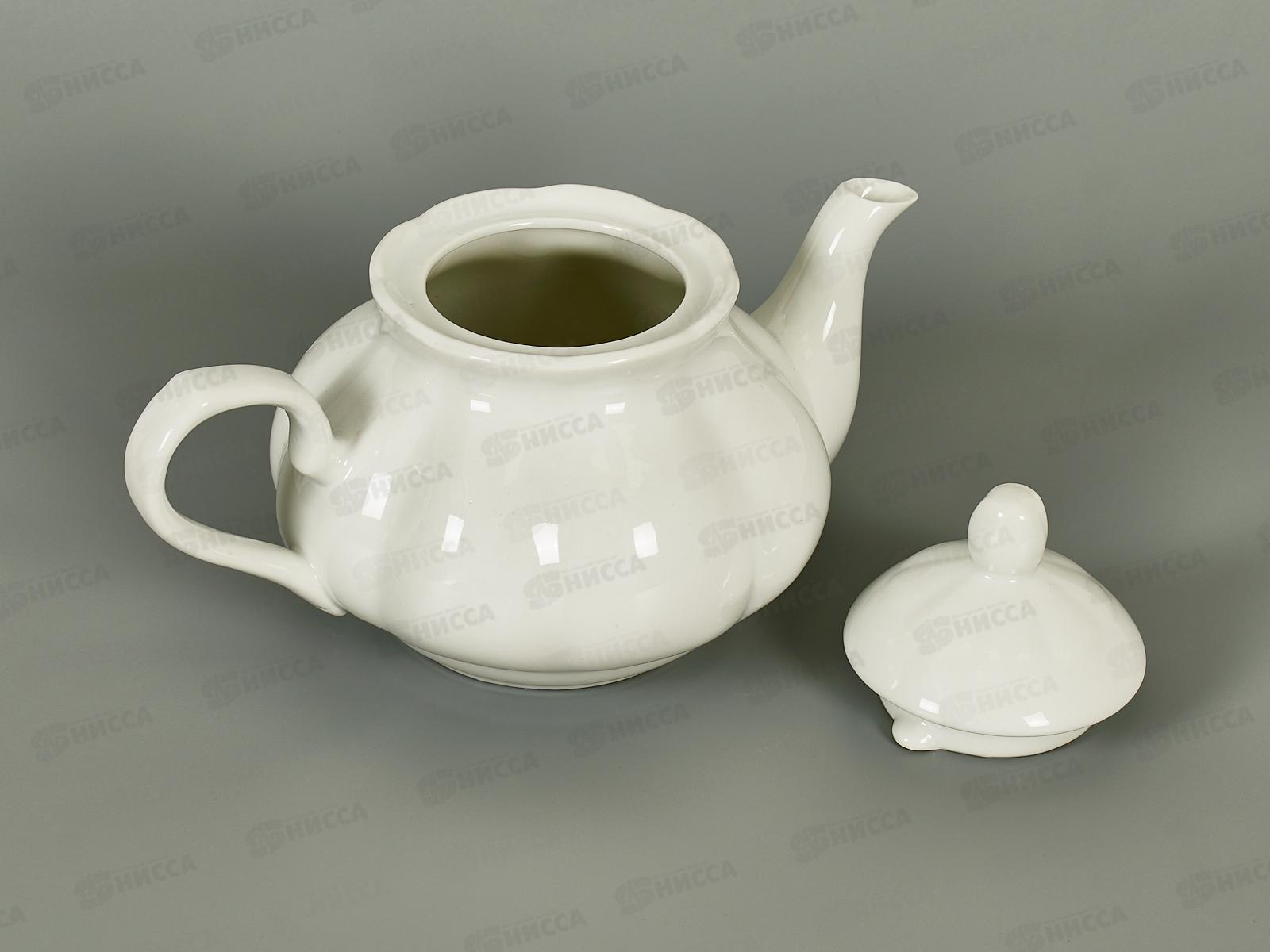 Чайник заварочный 900мл фарфор Белье тс0718-151 *1/36