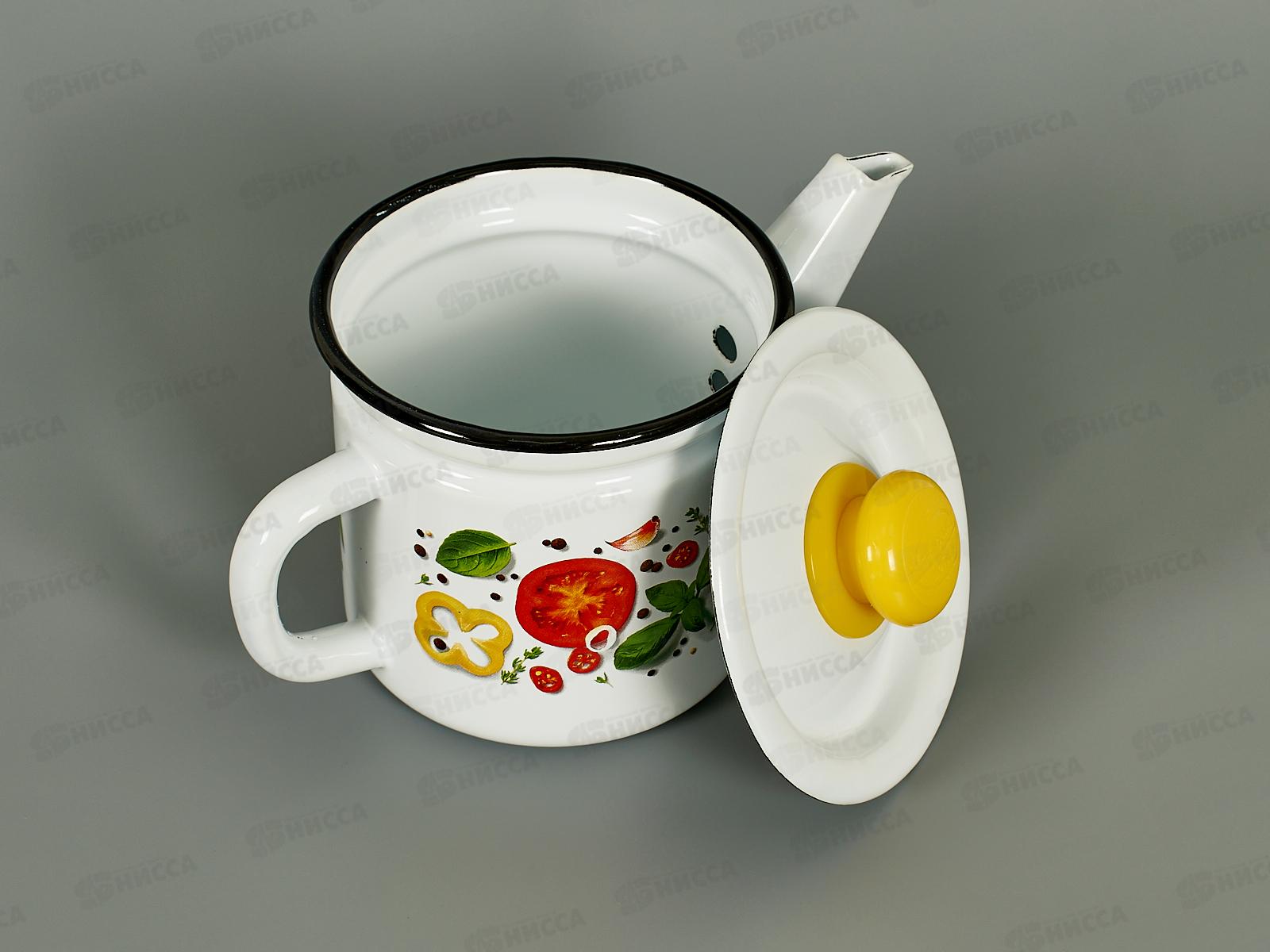 Чайник заварн 1л Каприче белый с пластик кнопкой С2707.3 *118