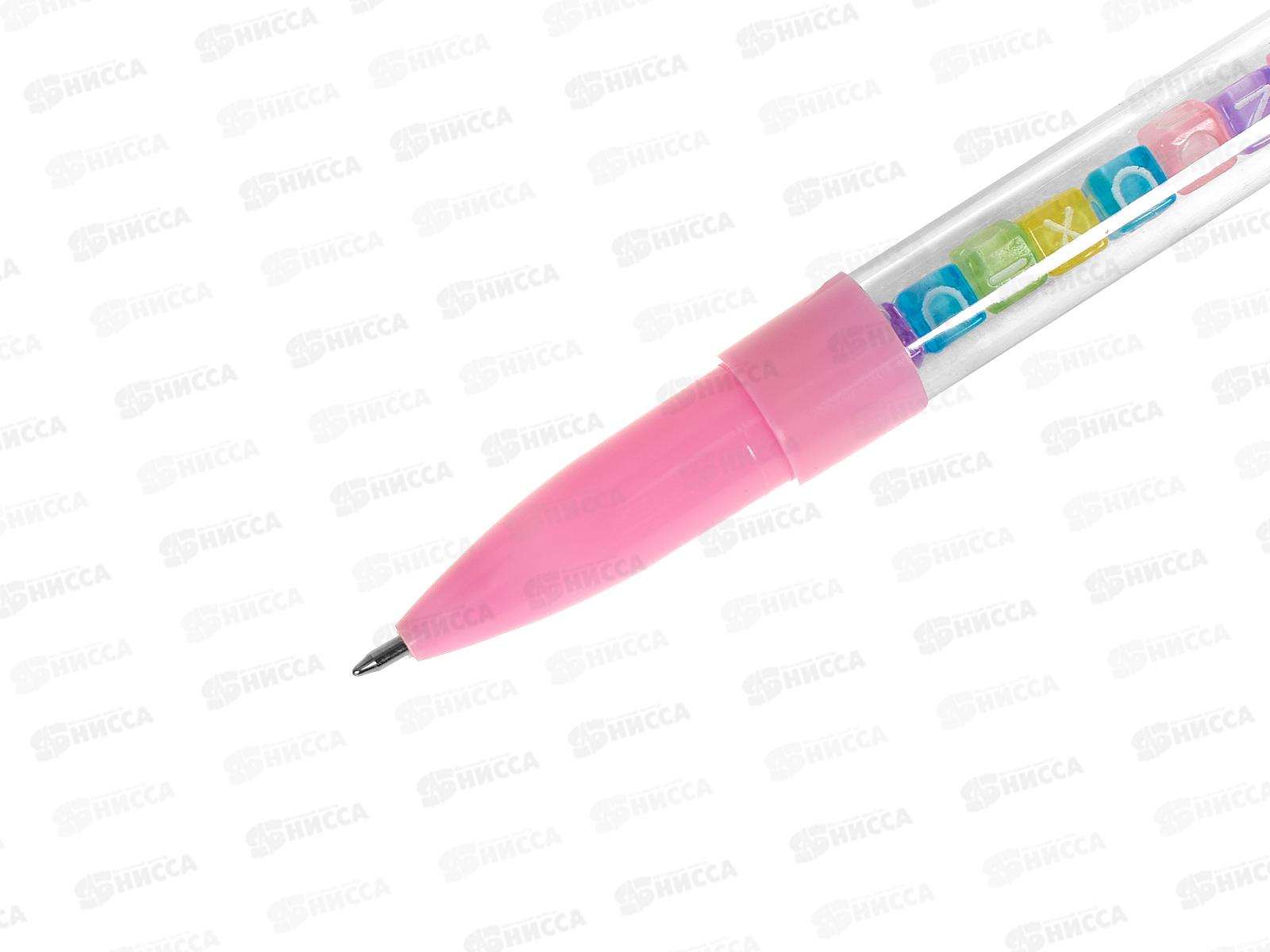 Ручка шар. Alingar &quotЗверята&quot 0.7мм синяя, пр.корпус с бус AL10639 *48