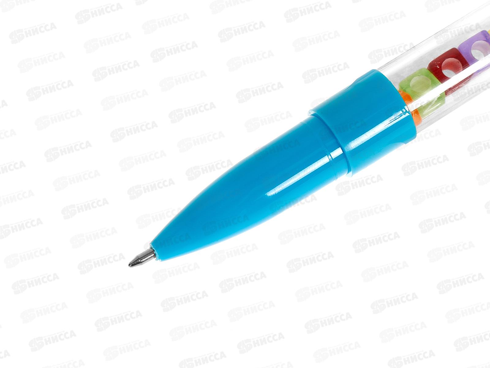 Ручка шар. Alingar &quotМашинки&quot 0.7мм синяя, пр.корпус с бус AL10636 *48