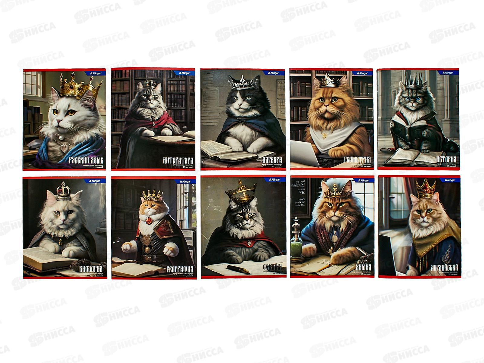 Набор 48л тетр. Alingar 10 предм. Коронованные коты  AL11464 *10