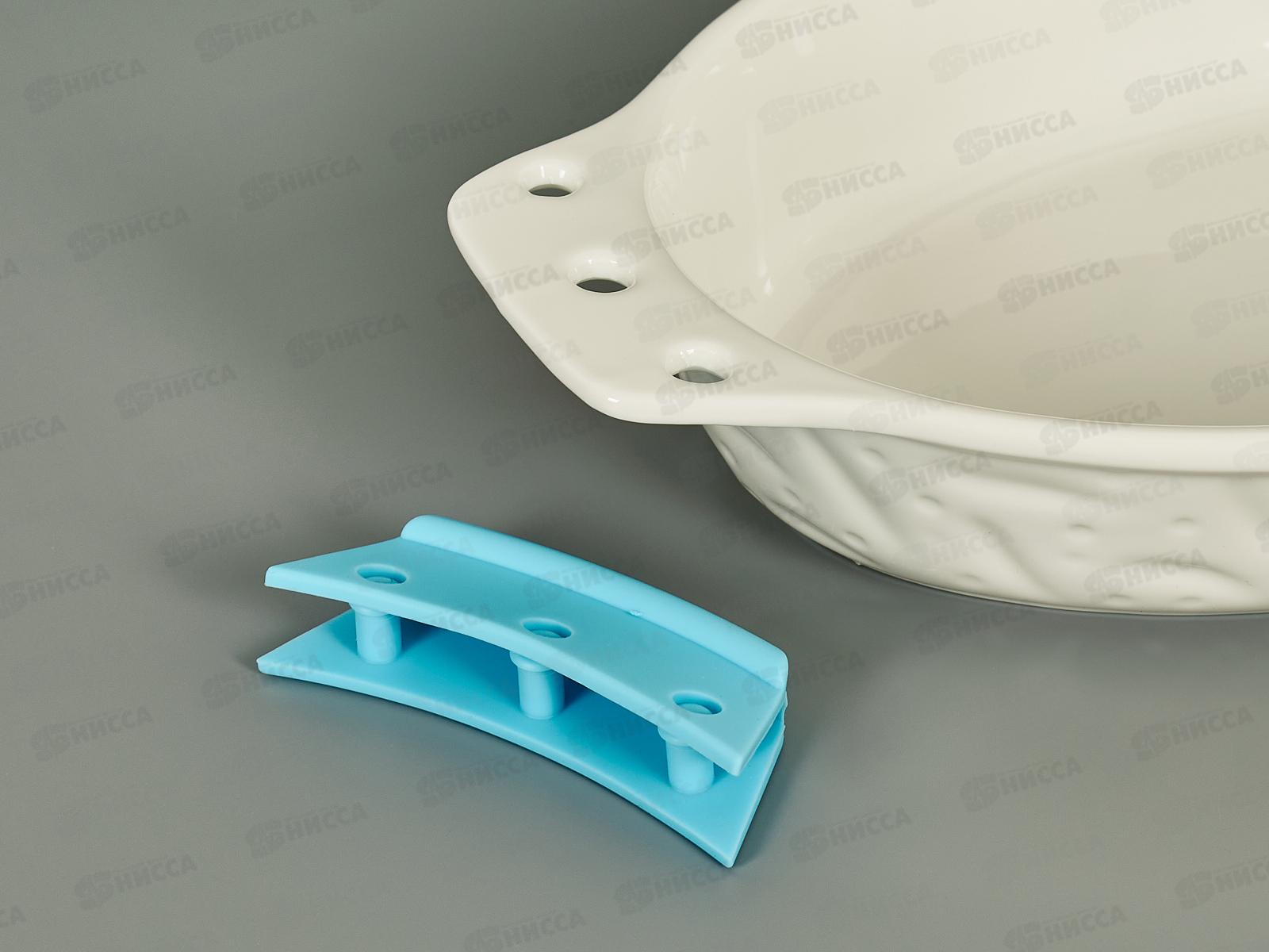 Форма для запекания JEWEL фарфор 32см с силиконовыми ручками овальная ПП00038-08