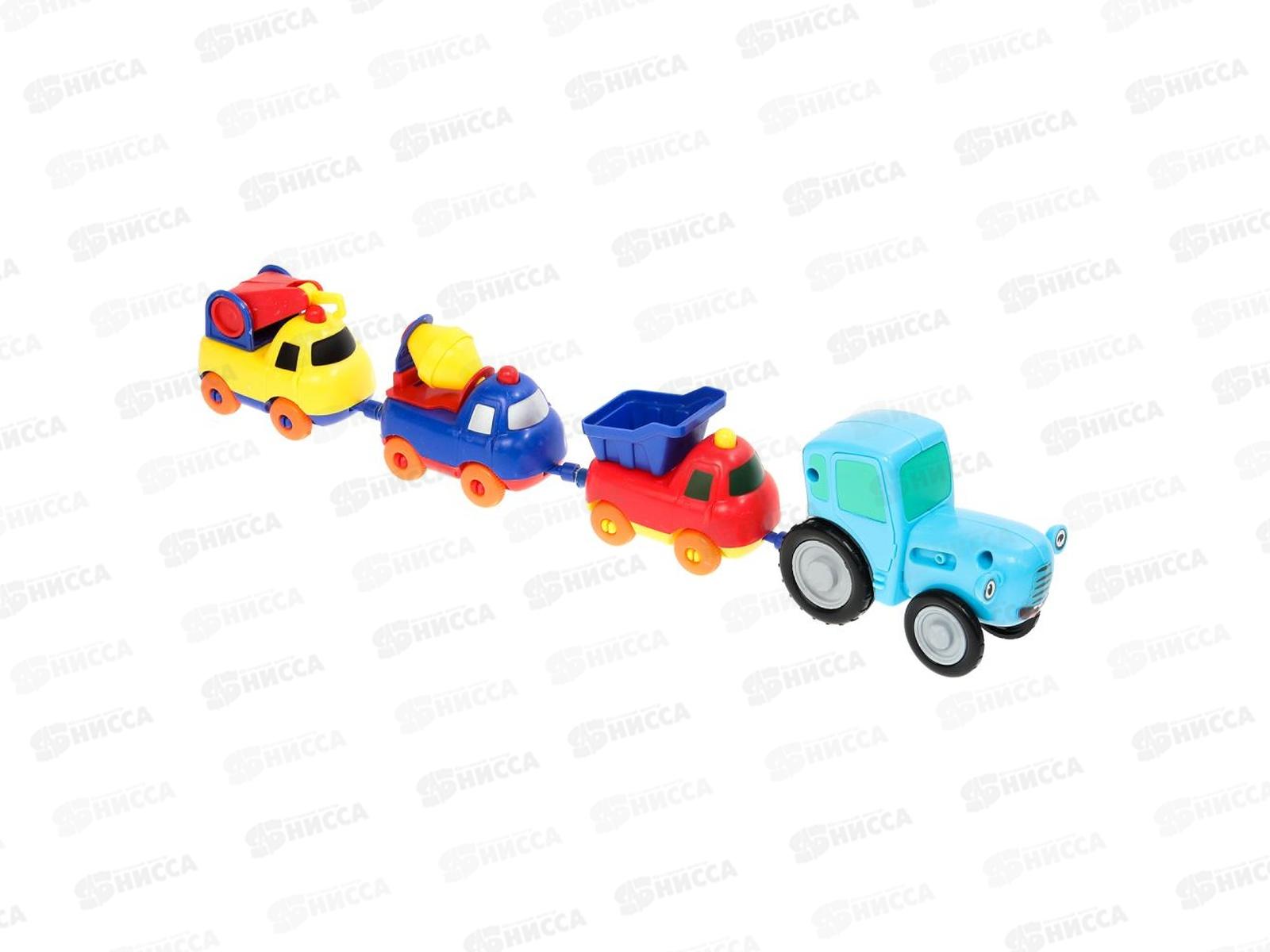 Железная дорога Синий трактор, 9см, 2381900-R-WOD, 387321