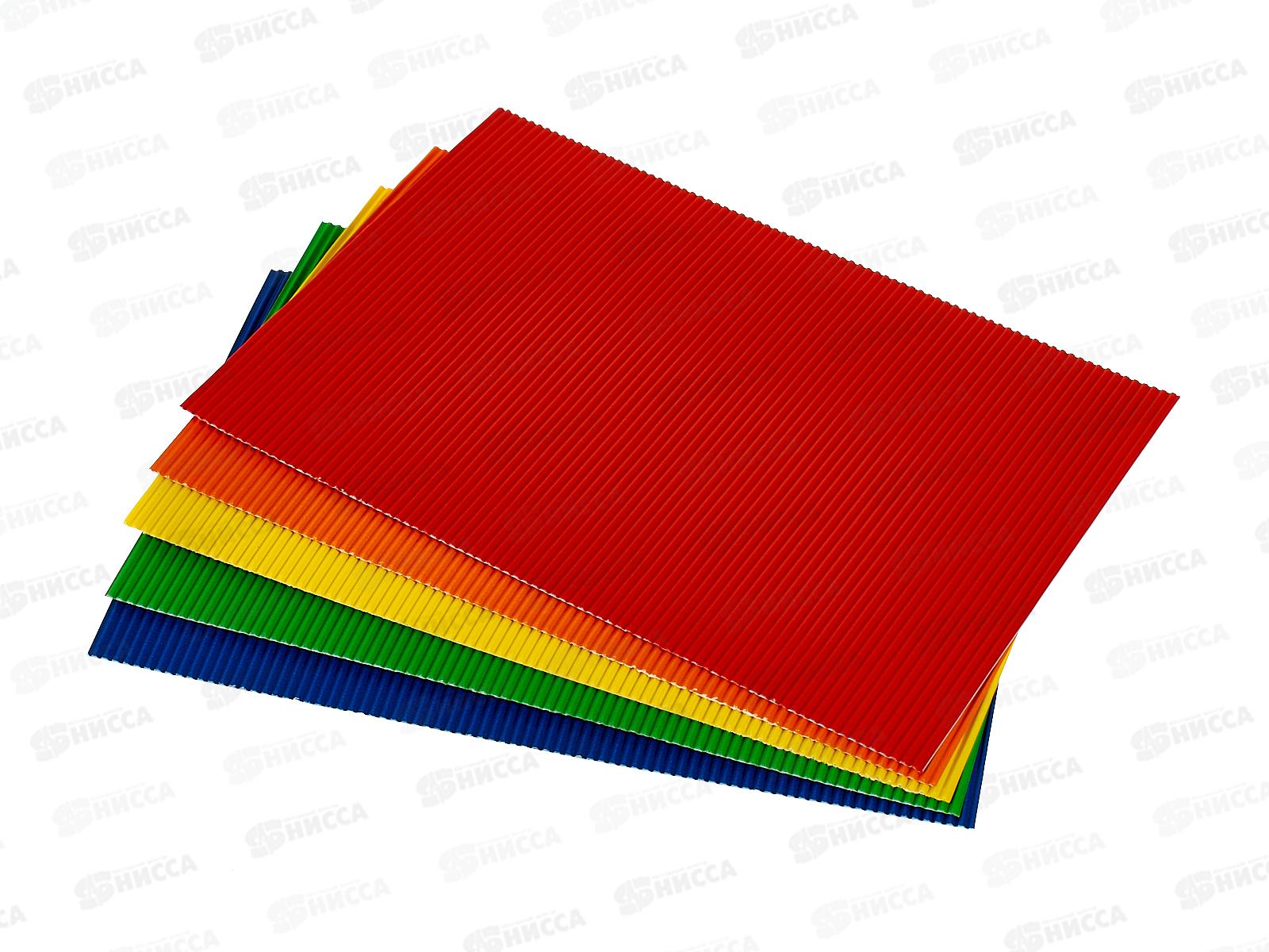 Цветной карт. А4 Апплика гофр. 5цв , Ежик С0143-20 *50