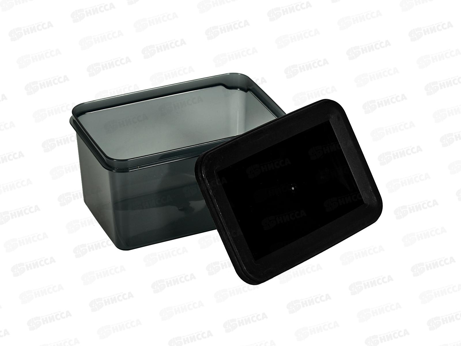 Банка д/сып прод 0,55л &quotPlast Team&quot прямоуг Блэк РТ170610621 *30