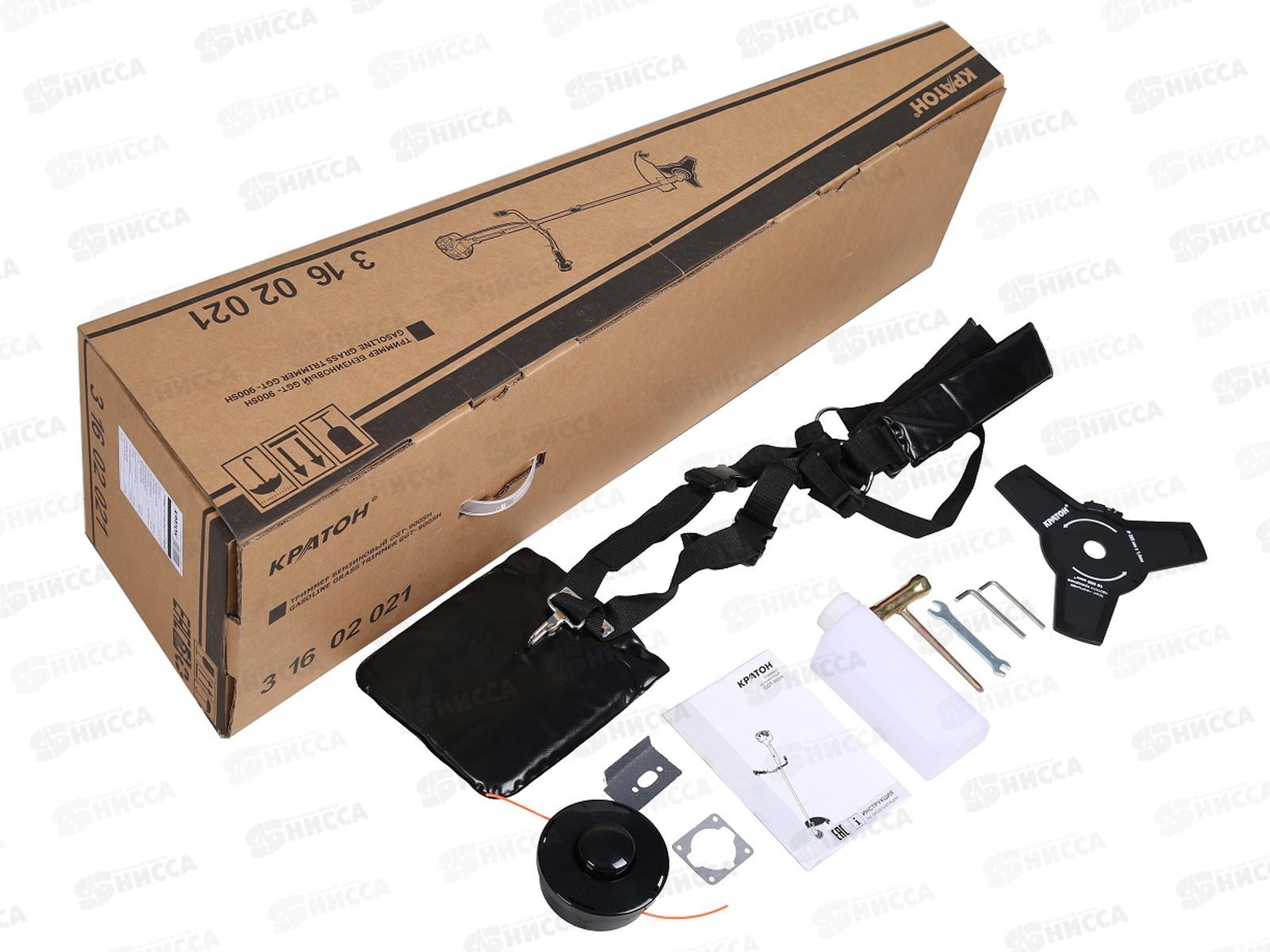 Триммер бензиновый Кратон GGT-900SH 900Вт (1.22 л/с), 32.6куб.см (комп.2уп.)