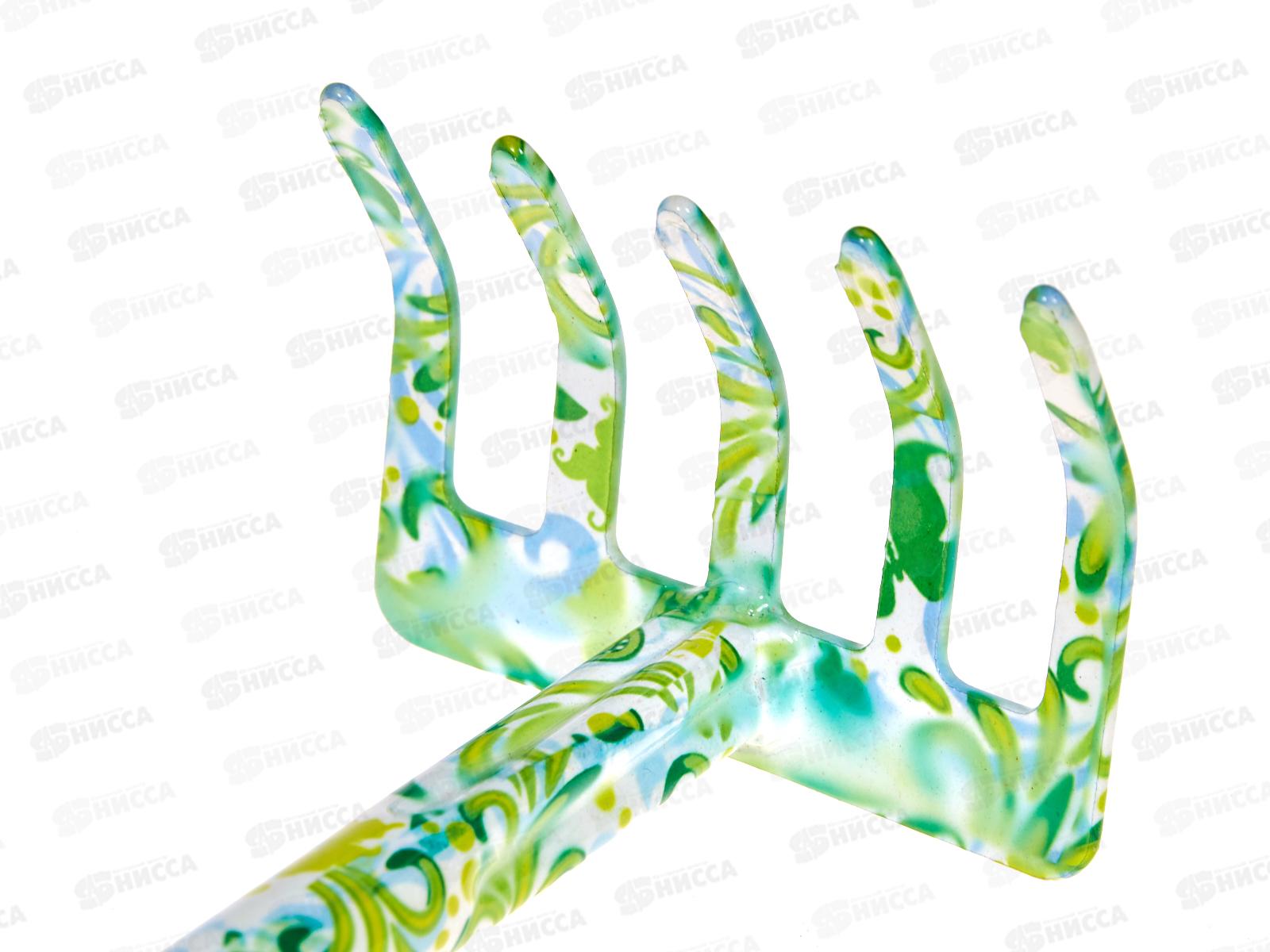 Грабли 5-зубые, 85х310мм, стальные, пласт. рукоятка, 62039/Palisad