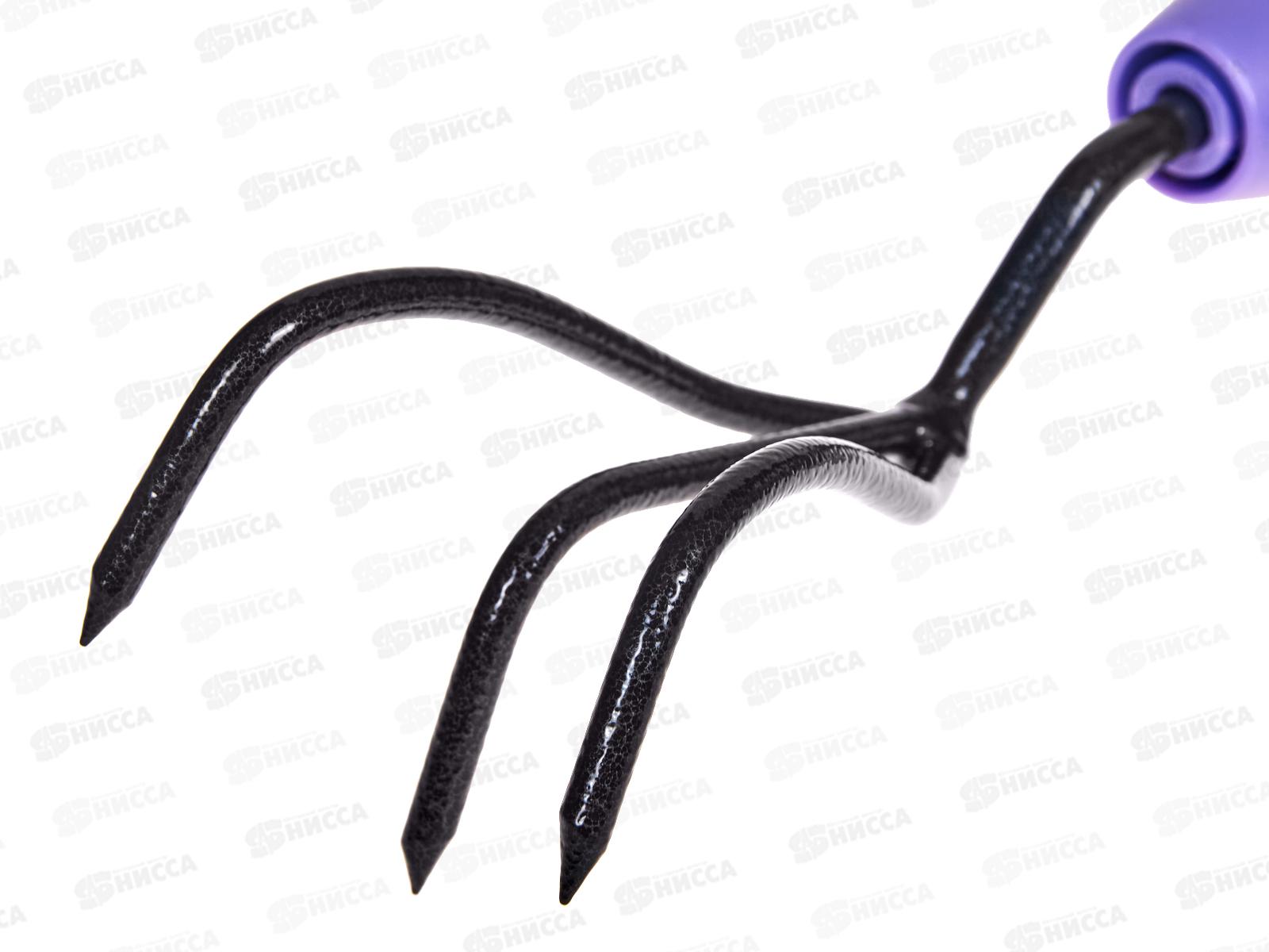 Рыхлитель 3-зубый, 60х310мм, стальной, обрез. рукоятка, 62375/Palisad