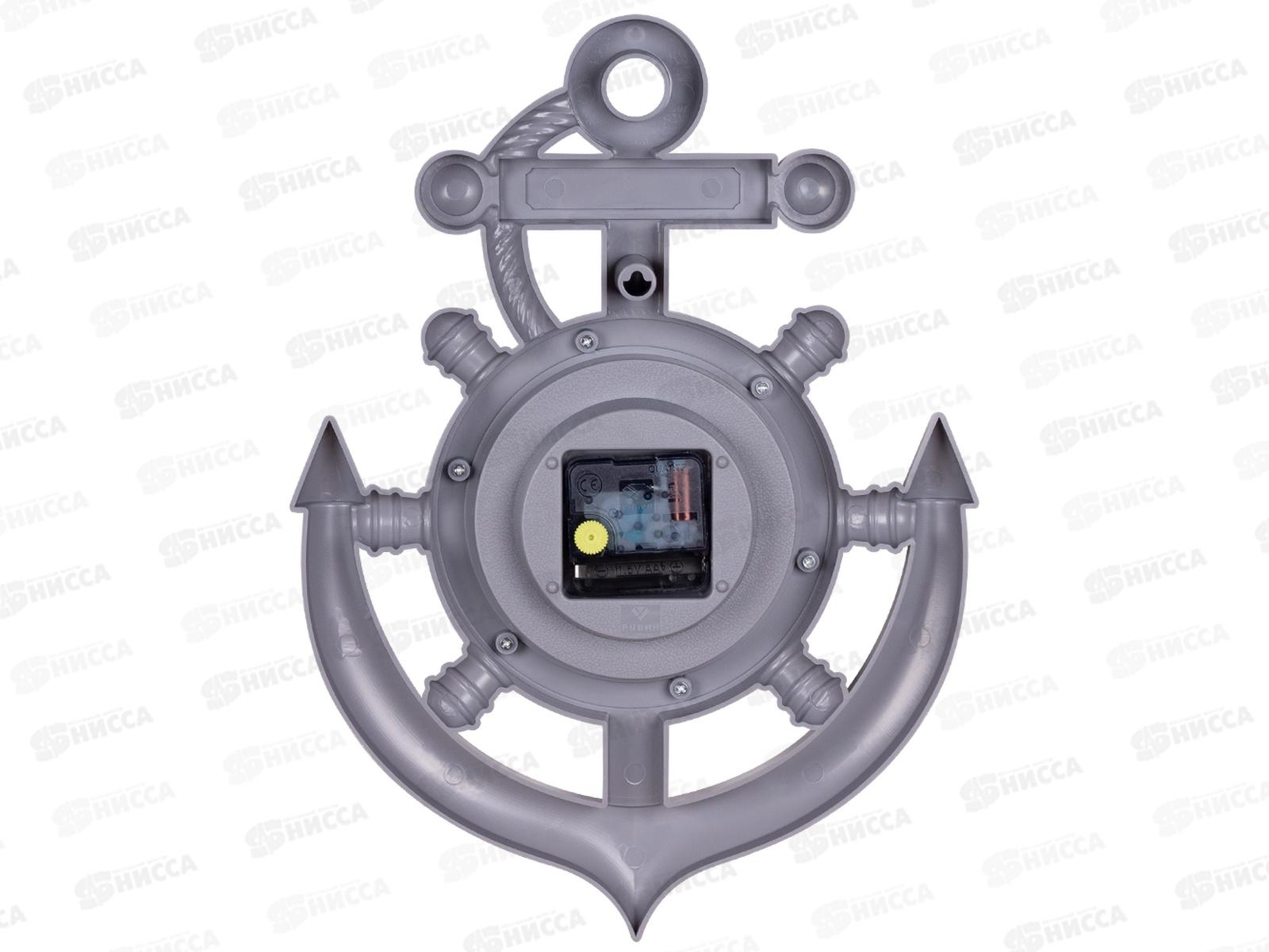 Часы &quot21 Век&quot 3827-006 27,5*38см Маяк серый,форма якоря