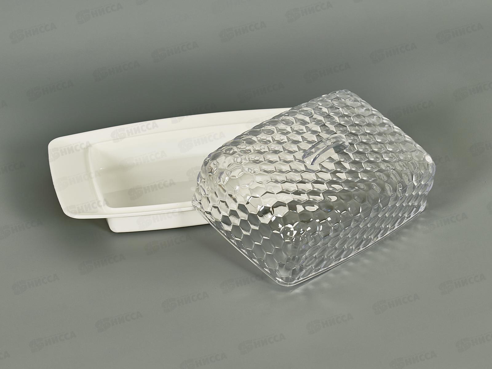 Масленка &quotМозаика&quot бело-прозрачный М5571 *28