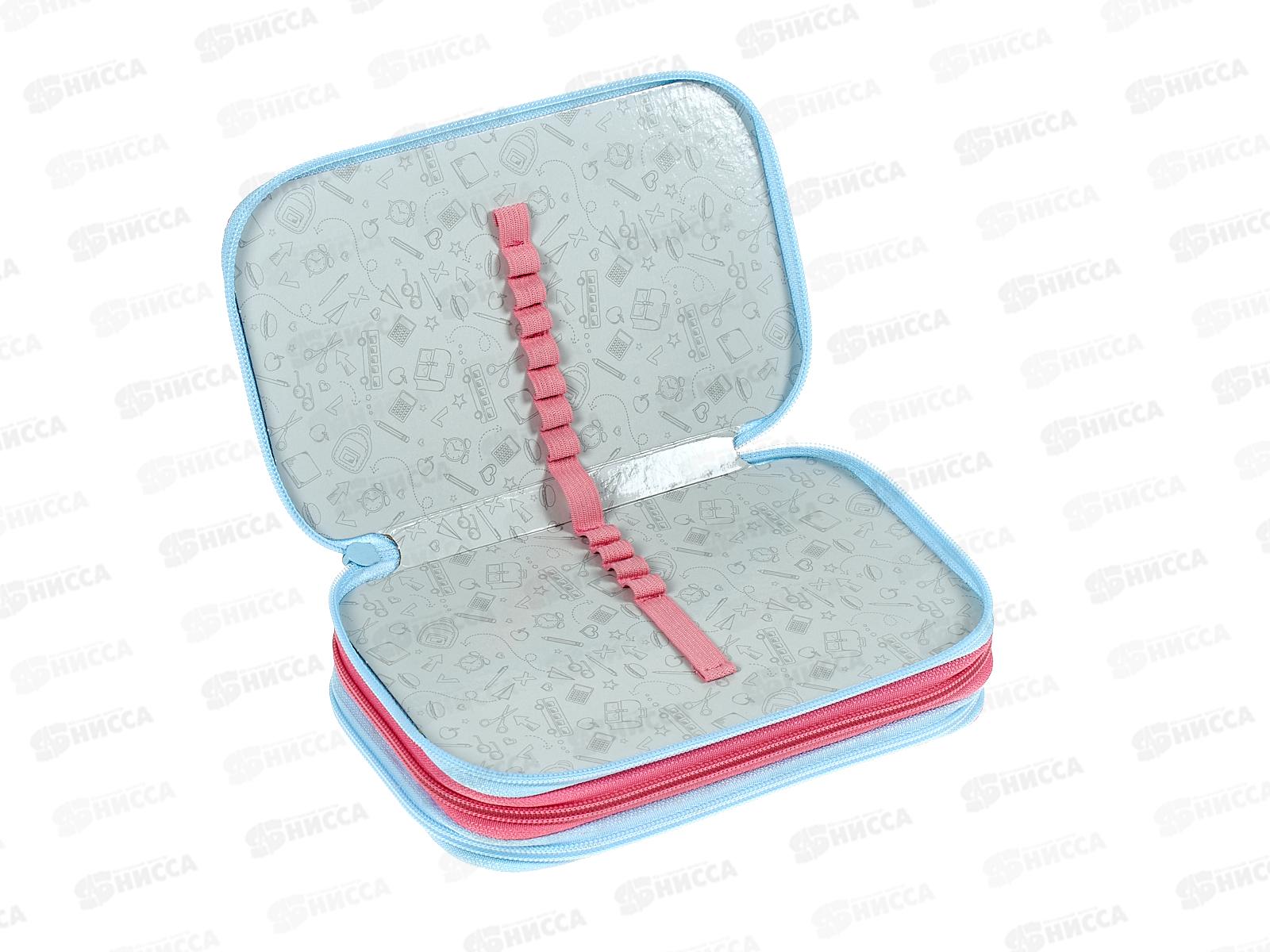 Пенал 3-секц ПП большой Лисенок на скейте, 190х115, ПН-1949 *24