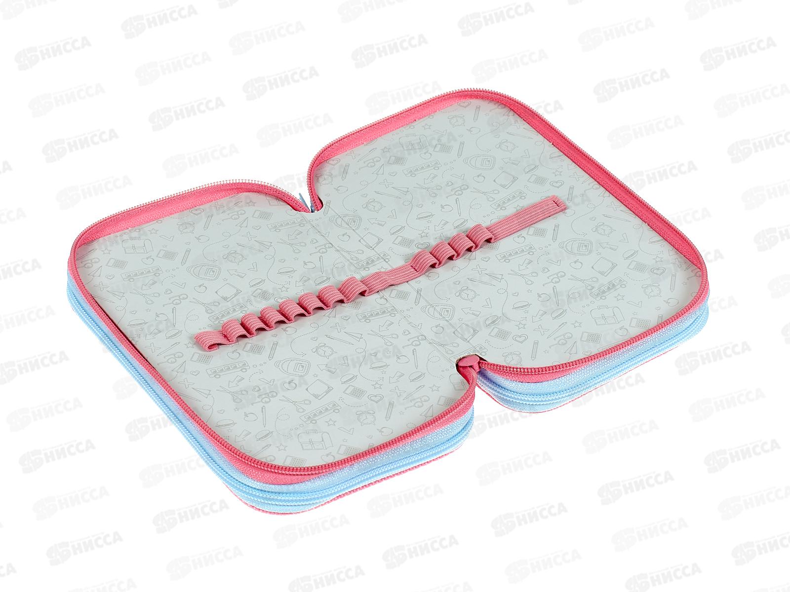 Пенал 3-секц ПП большой Лисенок на скейте, 190х115, ПН-1949 *24