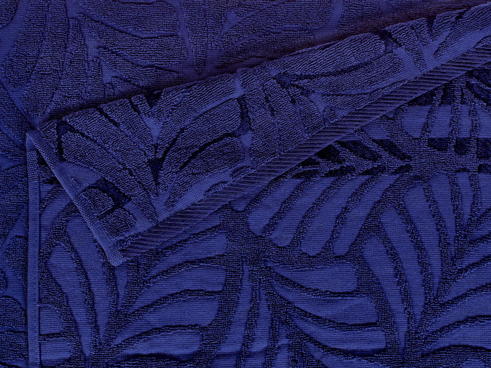 Полотенце махровое 50*90 LuxoR Флора темно-синий