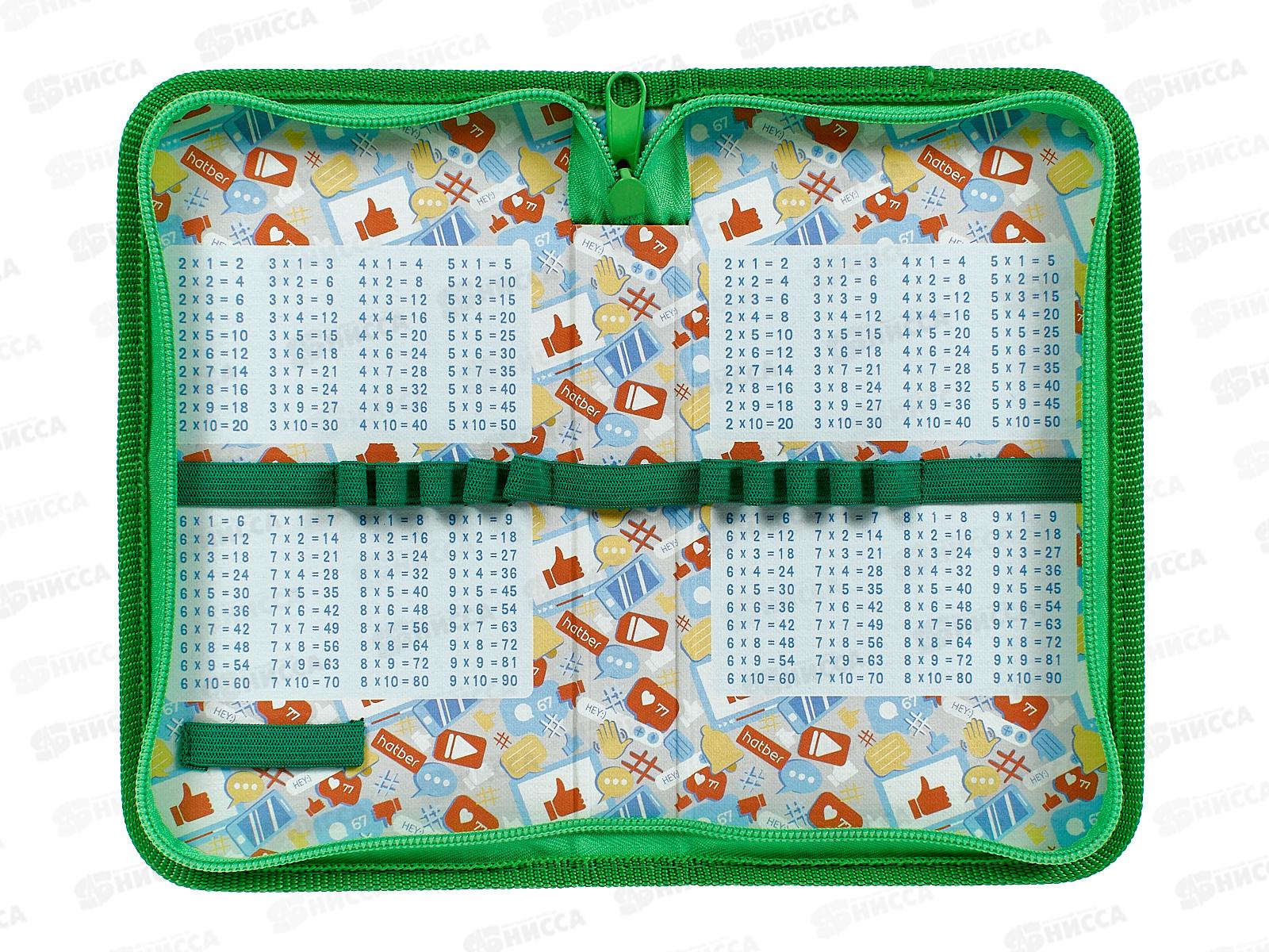 Пенал Hatber 19*11,5 Веселая прогулка 1 отд, молн., 43030