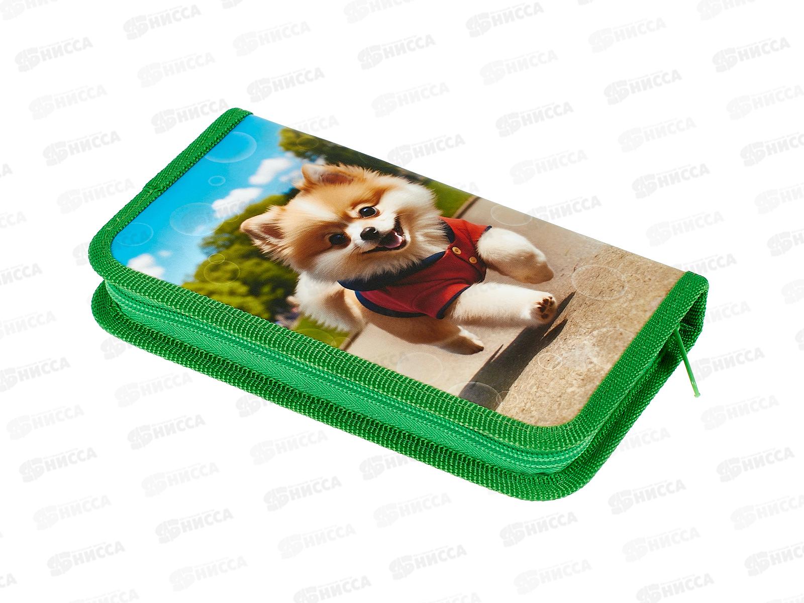 Пенал Hatber 19*11,5 Веселая прогулка 1 отд, молн., 43030