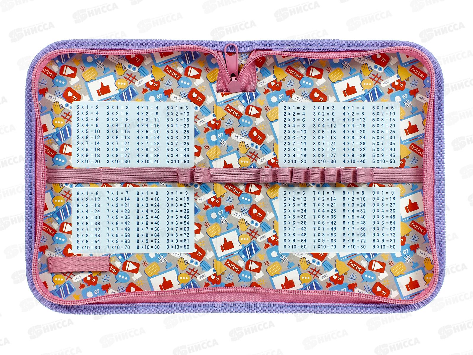 Пенал Hatber 19*13 Ежик в одуванчиках 1 отд, молн.,44054