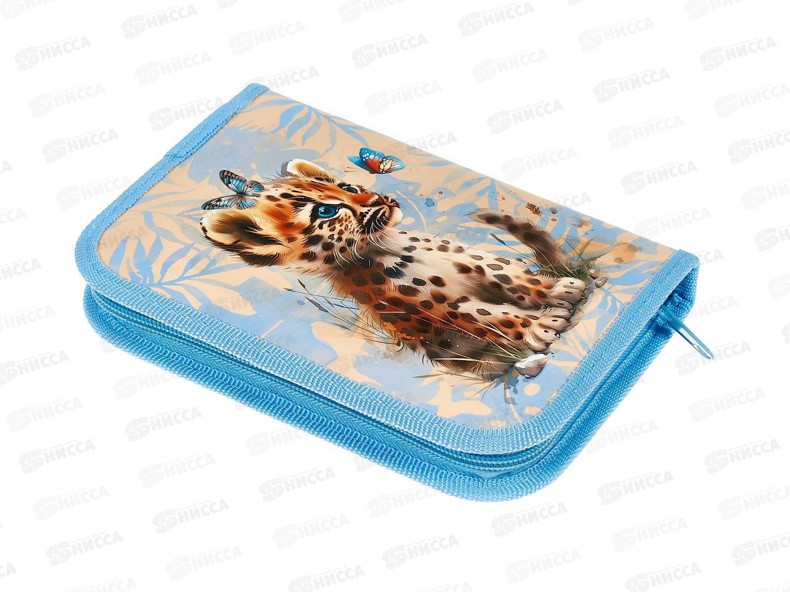 Пенал Hatber 19*13 Приключения Лео 1 отд, молн.,44057