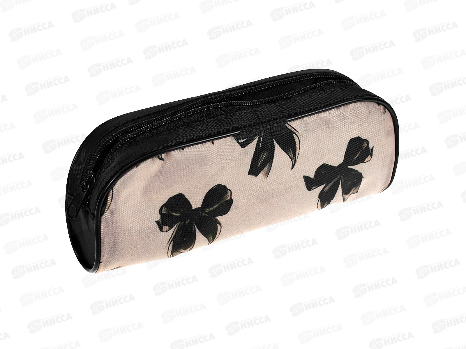 Пенал ПЧЕЛКА 1 отд, Бантики 2025 ,2-х стор.печ.ткан.,200*95*40, К-14