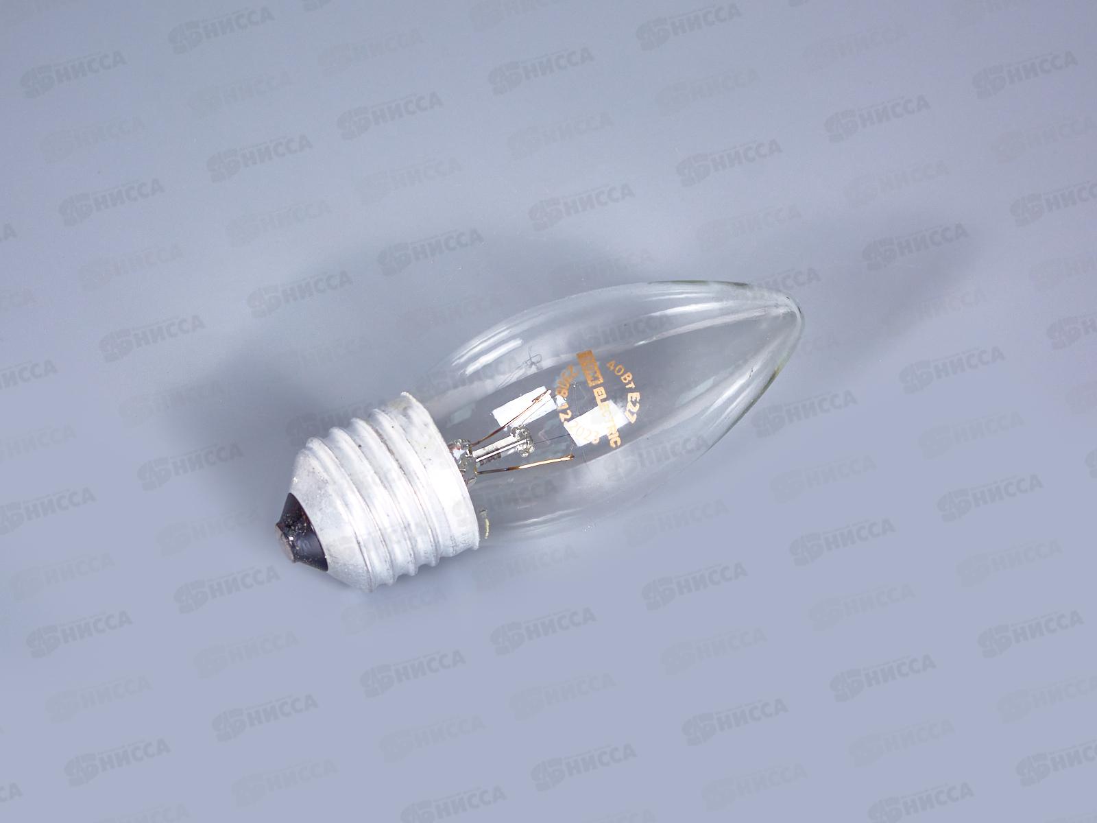 Электрическая лампочка 40 Вт TDM E27, свеча прозрачная, 0010 *100