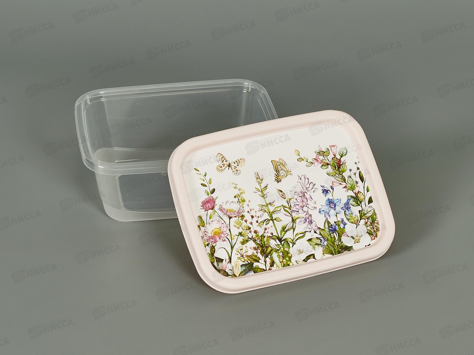 Контейнер 0,5л &quotЦветущий луг&quot прямоуг св-роз 223110807/01 *20